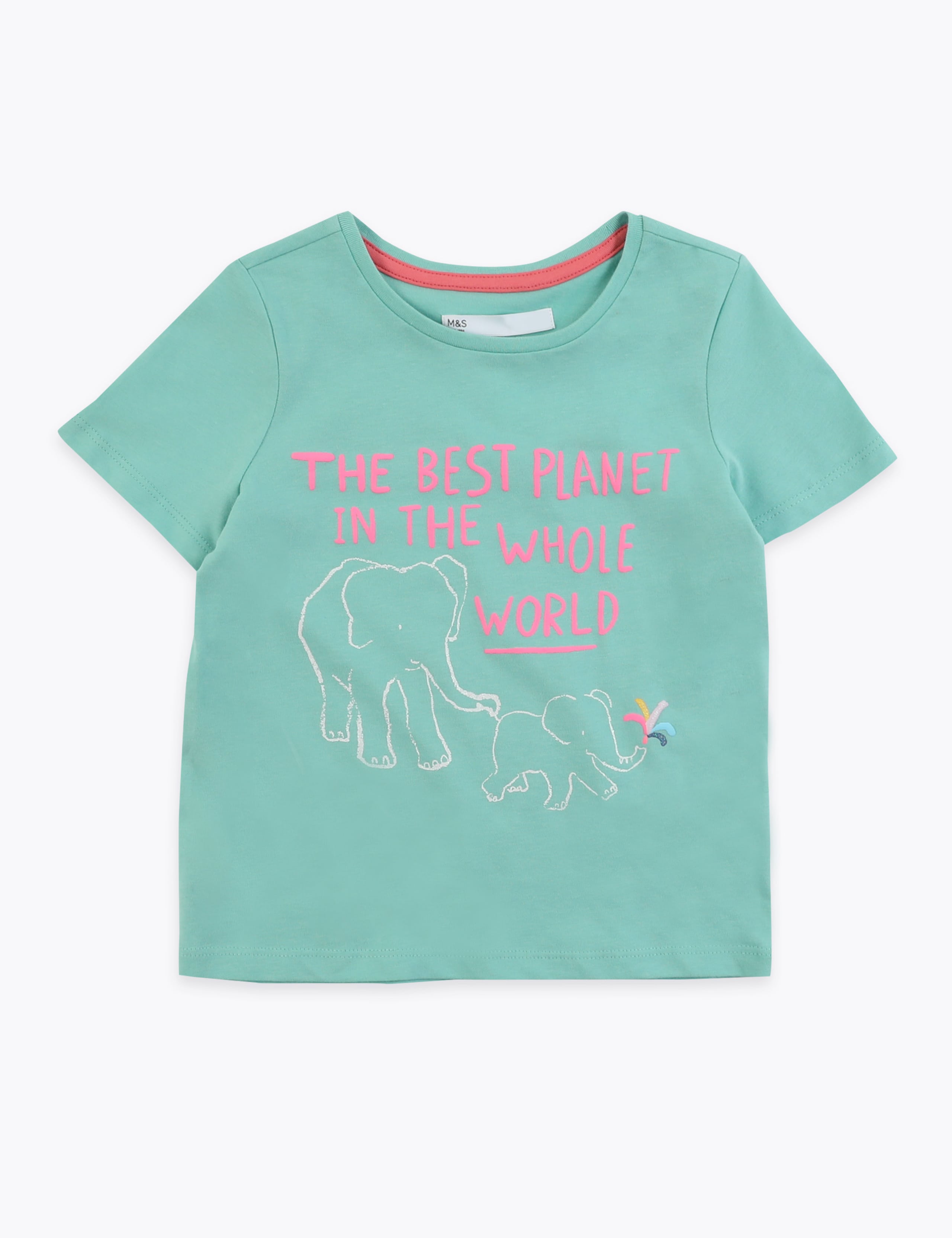 Cotton Elephant Print T-Shirt (2-7 Yrs) 2 of 4