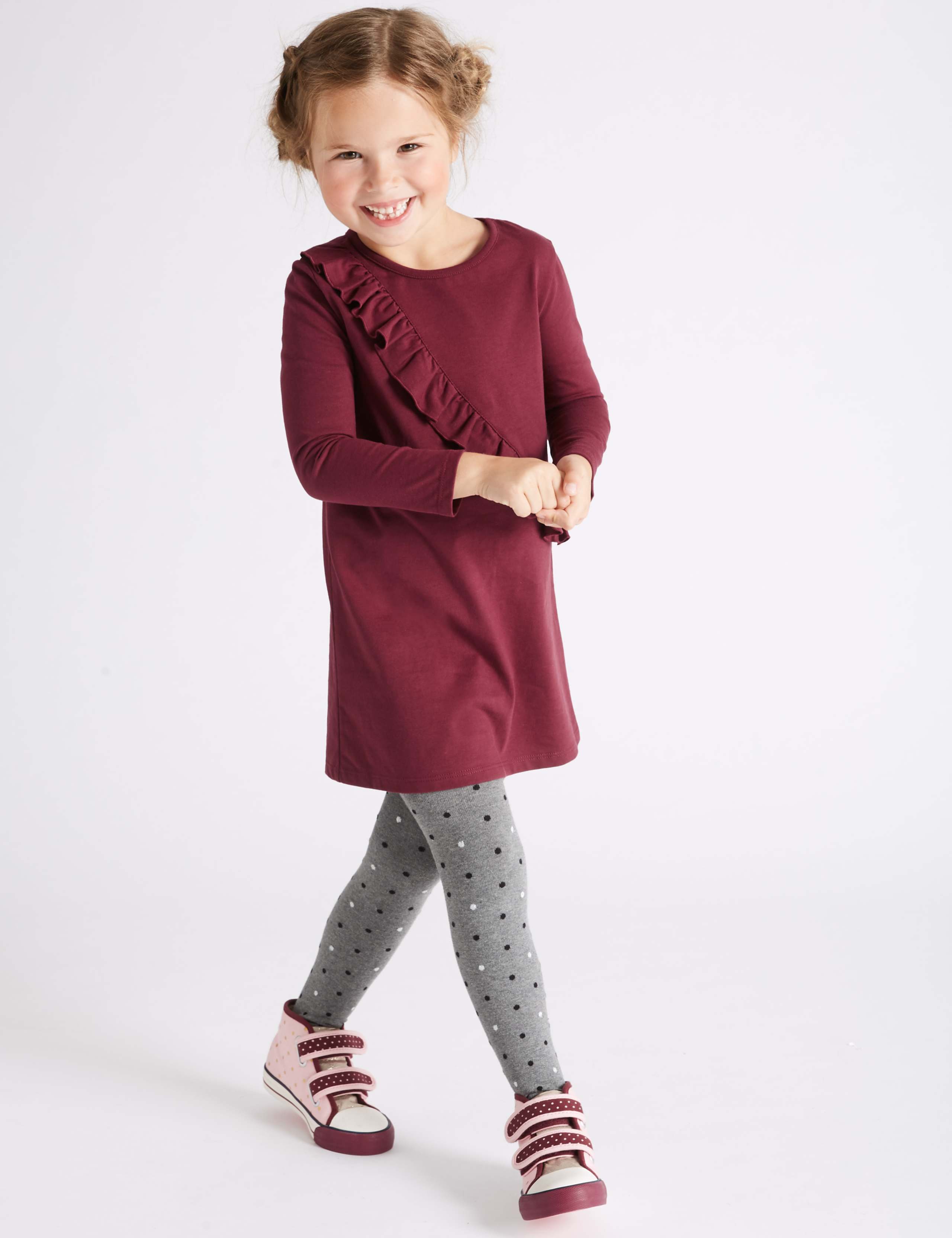 Frill Pure Cotton Dress (3 Months - 5 Years) 1 of 5