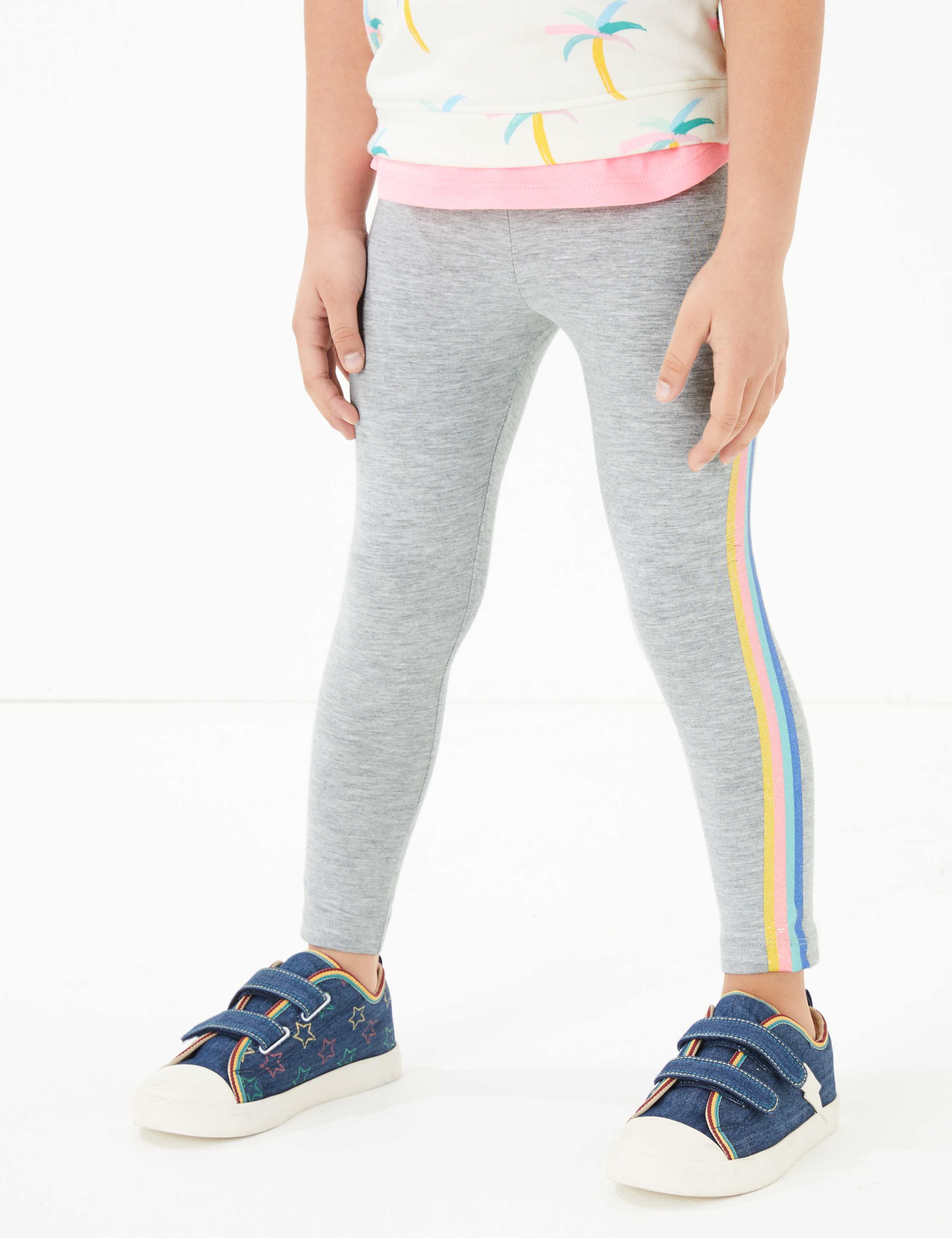 Cotton Rainbow Side Stripe Leggings (2-7 Yrs) 3 of 6