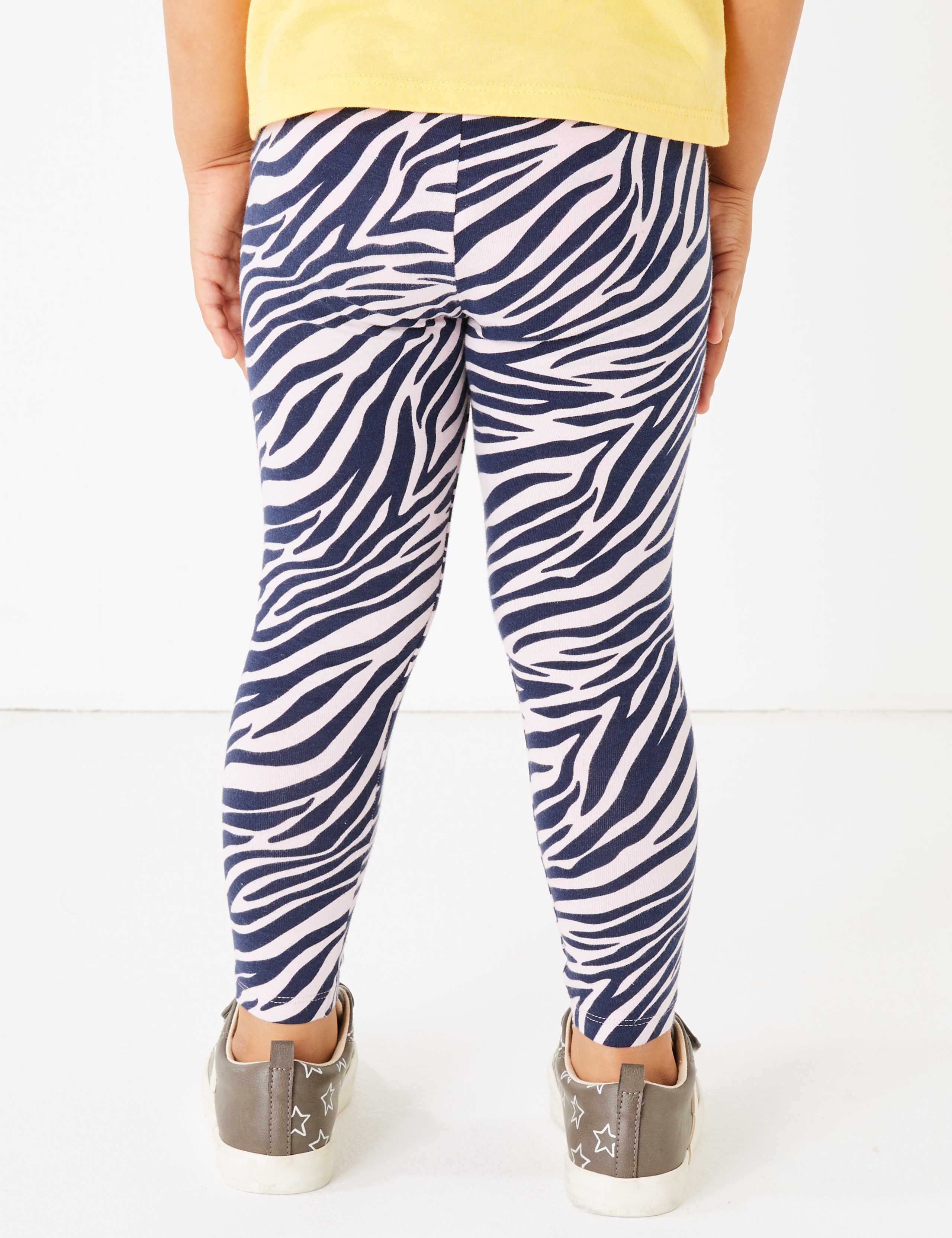 Cotton Rich Zebra Print Leggings (2-7 Years) 5 of 5