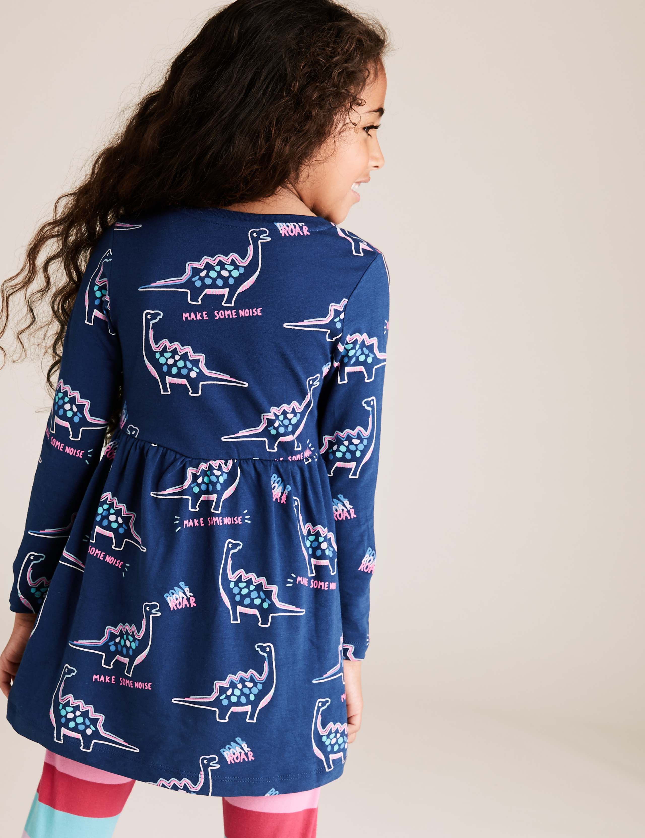 Pure Cotton Dinosaur Print Dress (2-7 Yrs) 4 of 4