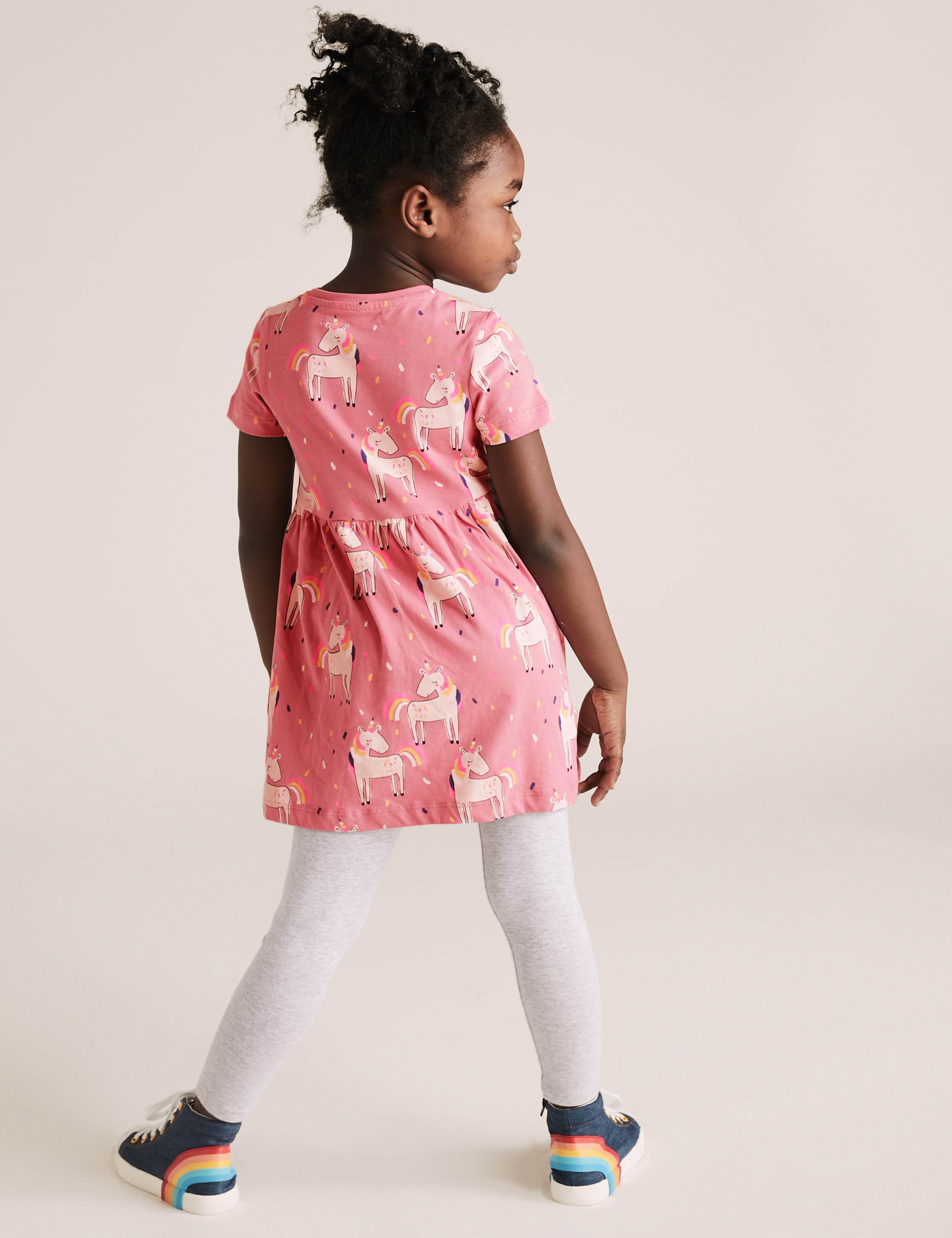 Pure Cotton Unicorn Print Dress (2-7 Yrs) 4 of 4