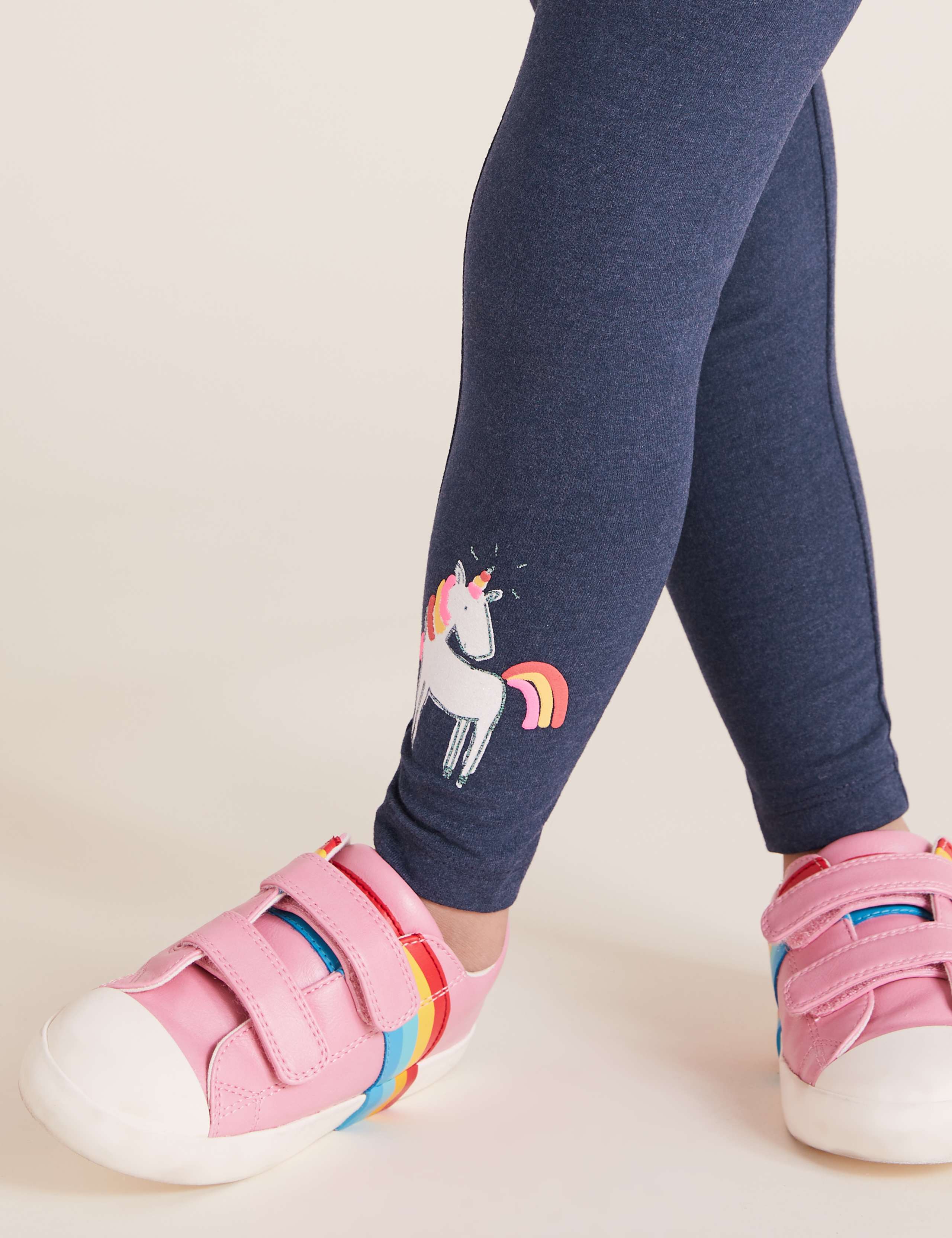 Cotton Unicorn Print Leggings (2-7 Yrs) 3 of 5