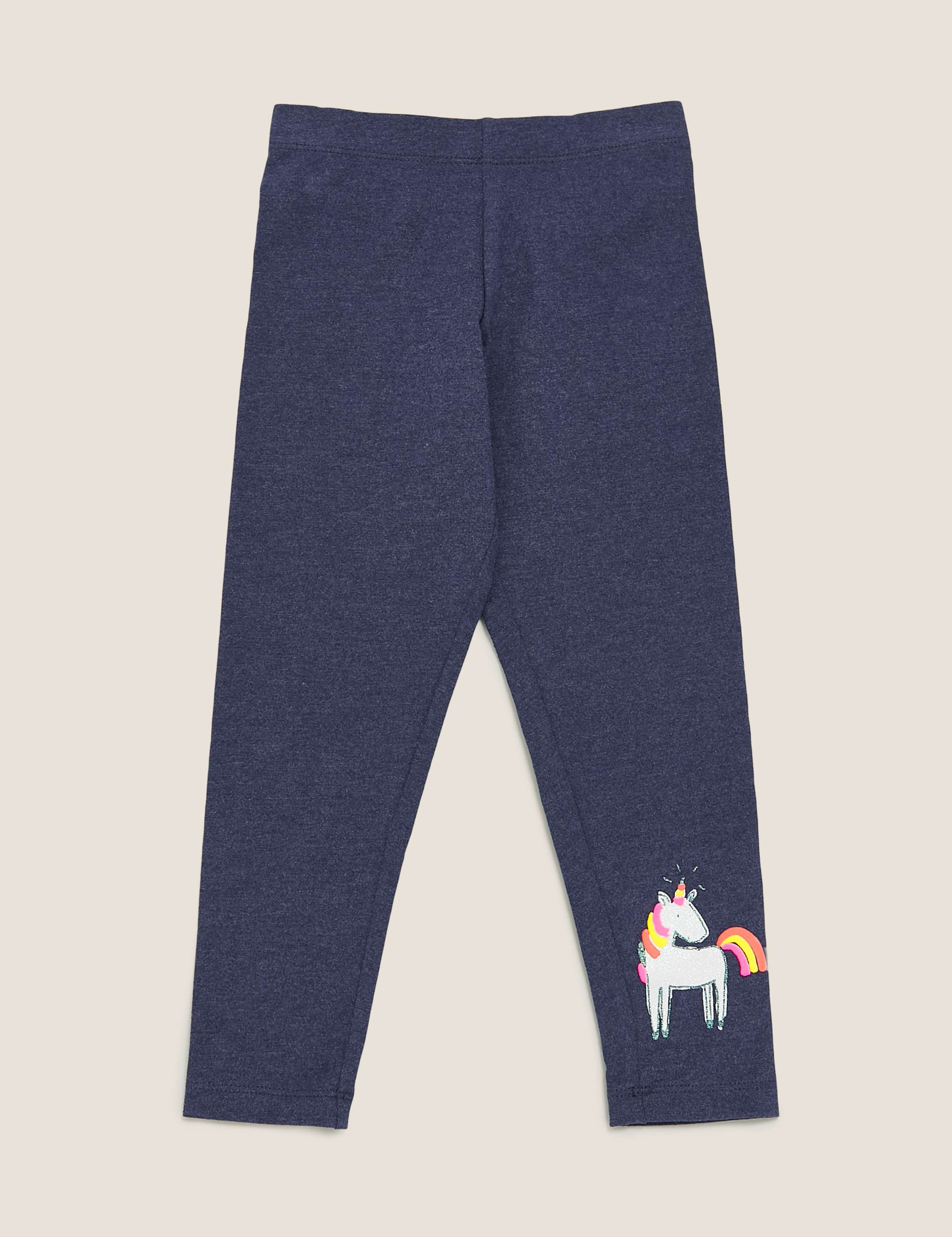 Cotton Unicorn Print Leggings (2-7 Yrs) 2 of 5