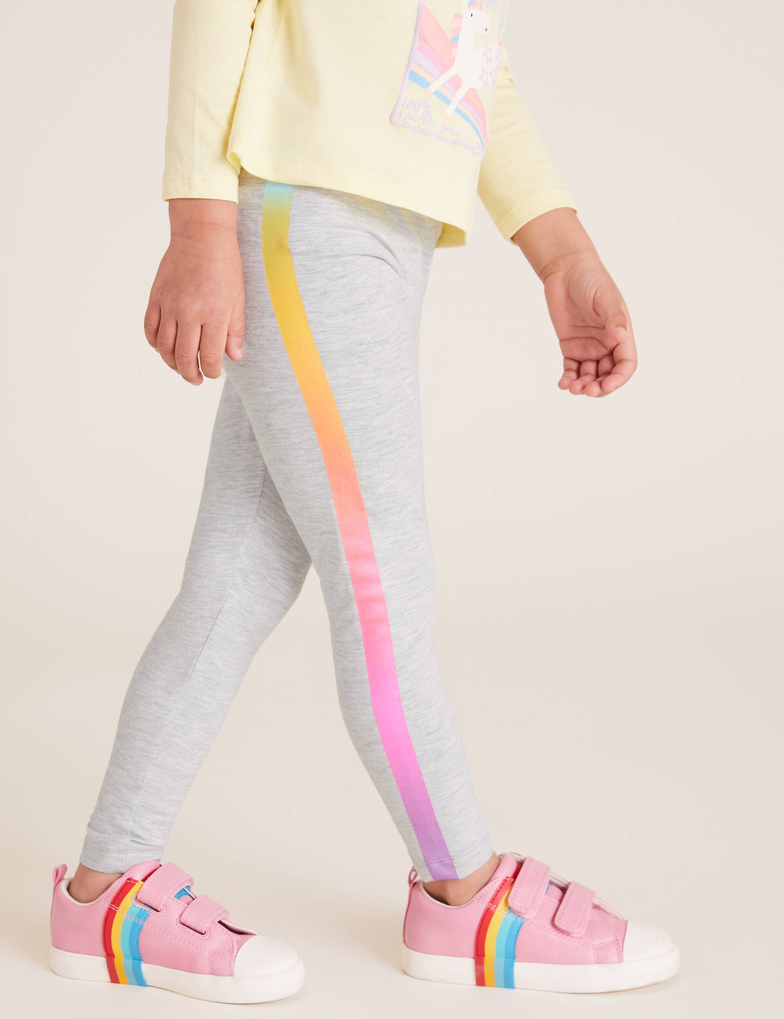 Cotton Rainbow Tape Leggings (2-7 Yrs) 4 of 6