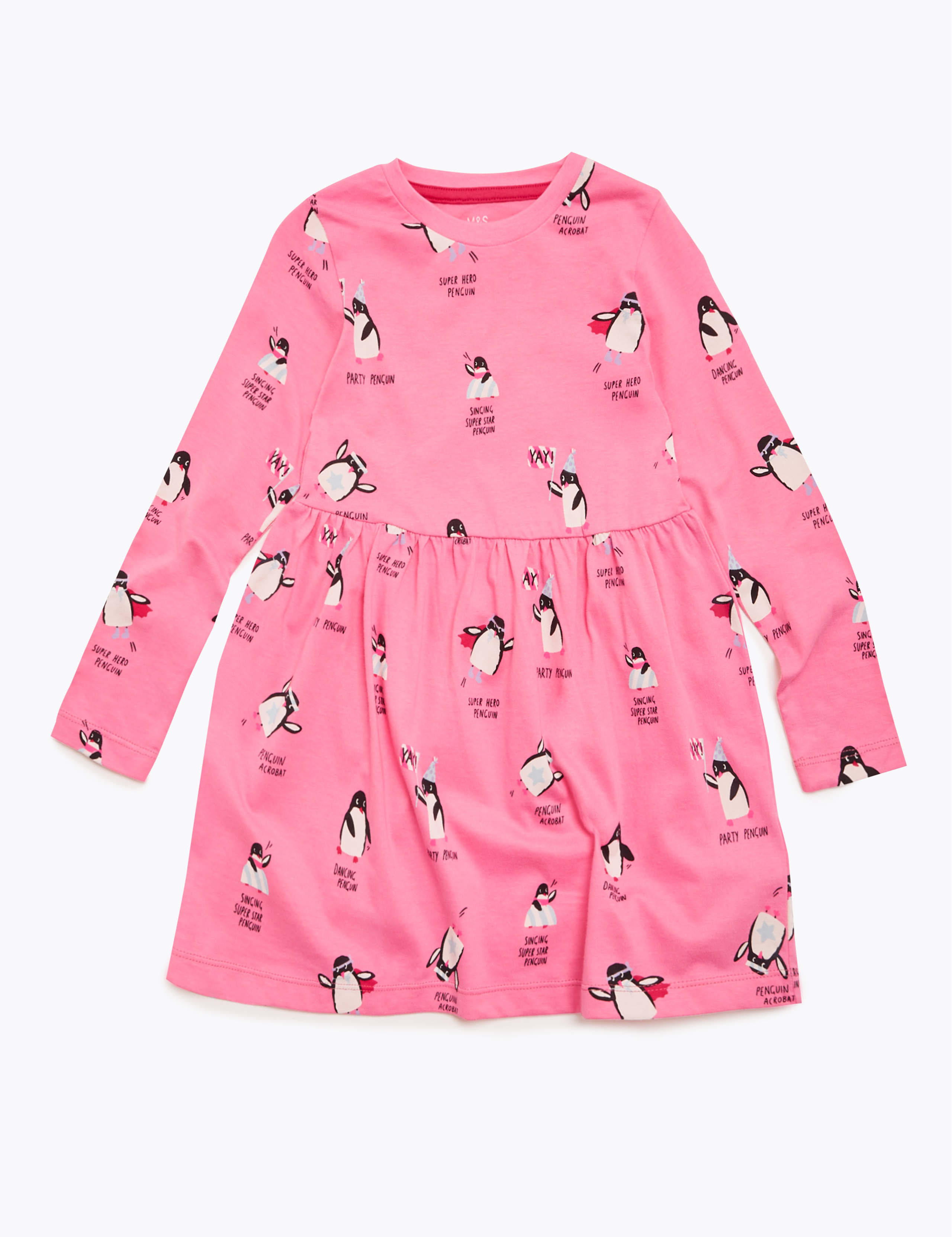 Pure Cotton Penguin Print Dress (2-7 Yrs) 2 of 4
