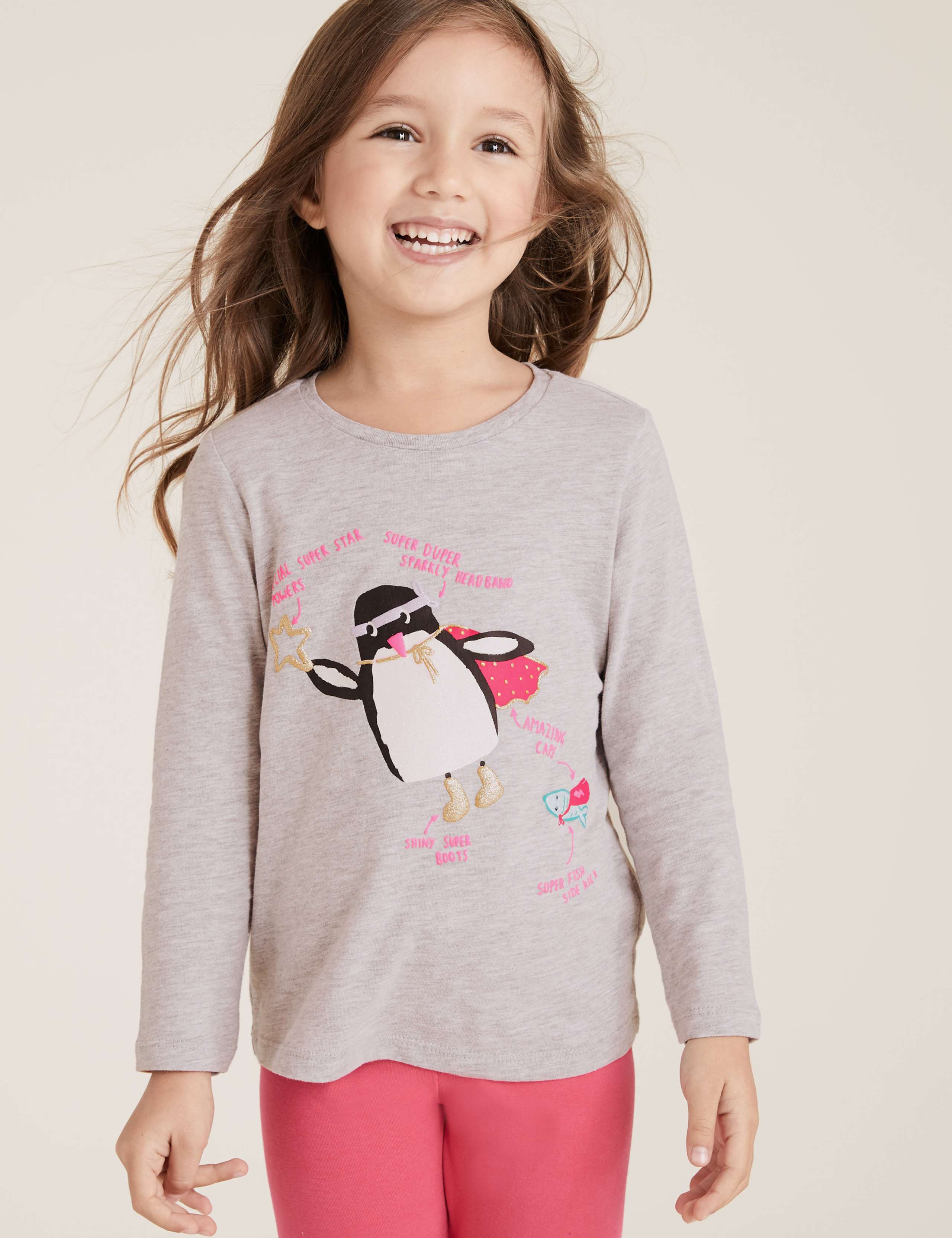 Cotton Super Penguin Top (2-7 Yrs) 1 of 4