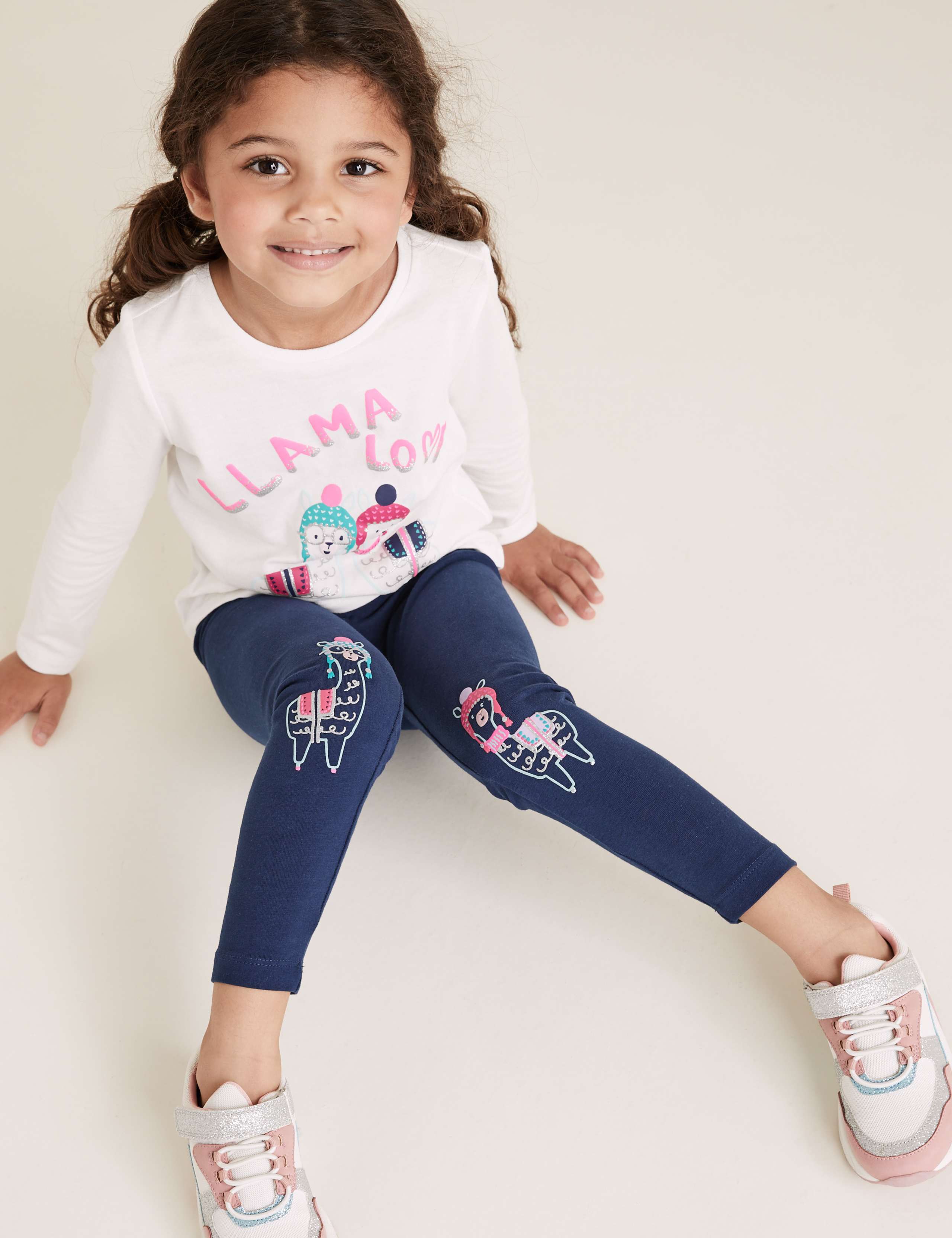 Cotton Llama Leggings (2-7 Yrs) 1 of 4