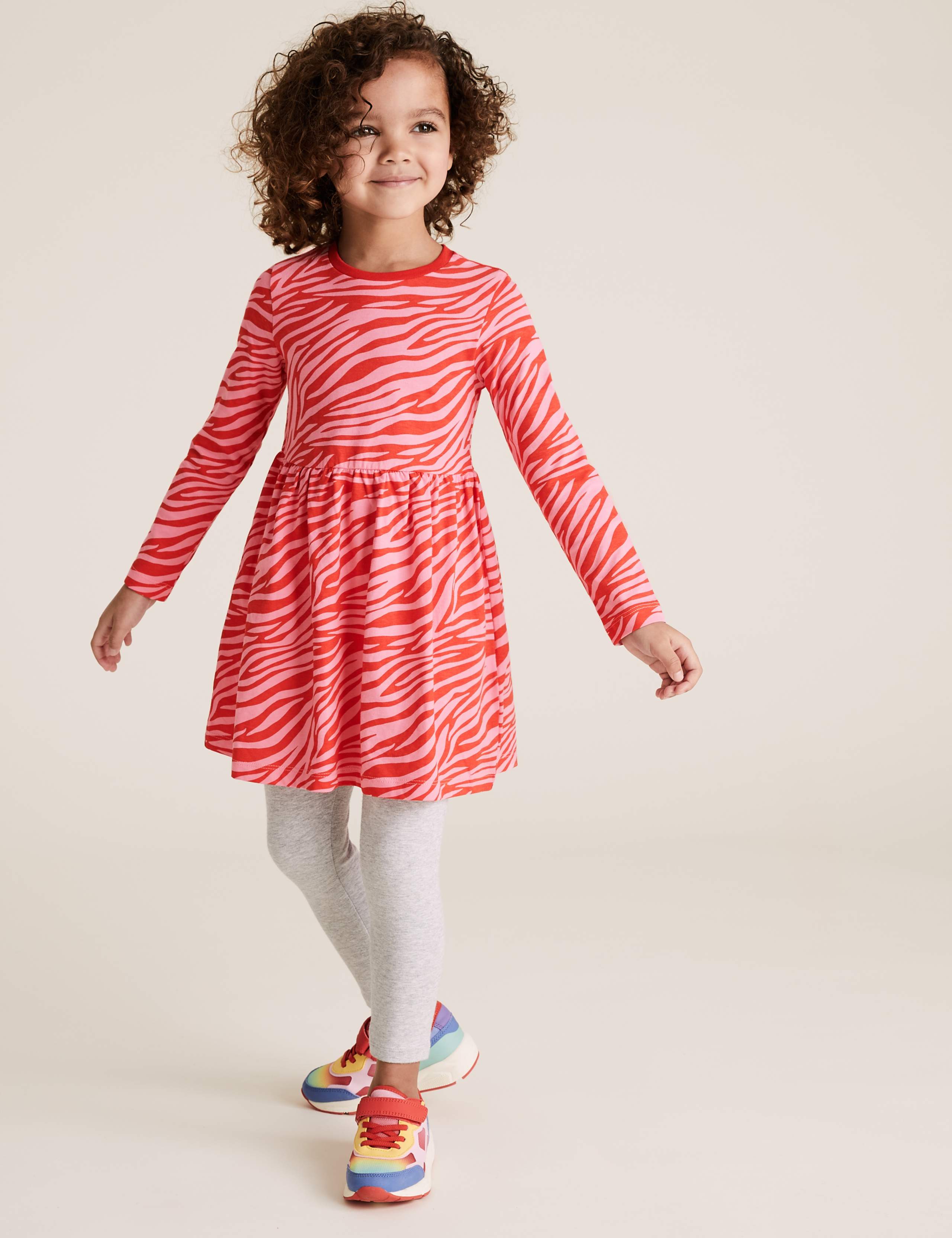 Pure Cotton Zebra Print Dress (2-7 Yrs) 3 of 4