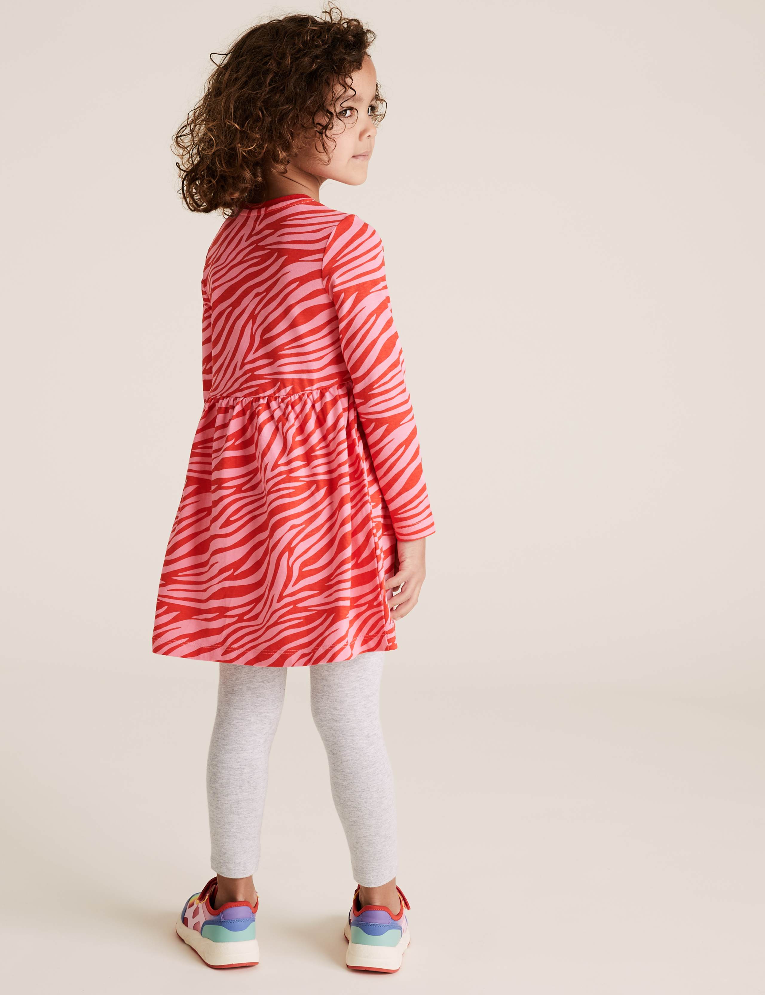 Pure Cotton Zebra Print Dress (2-7 Yrs) 4 of 4