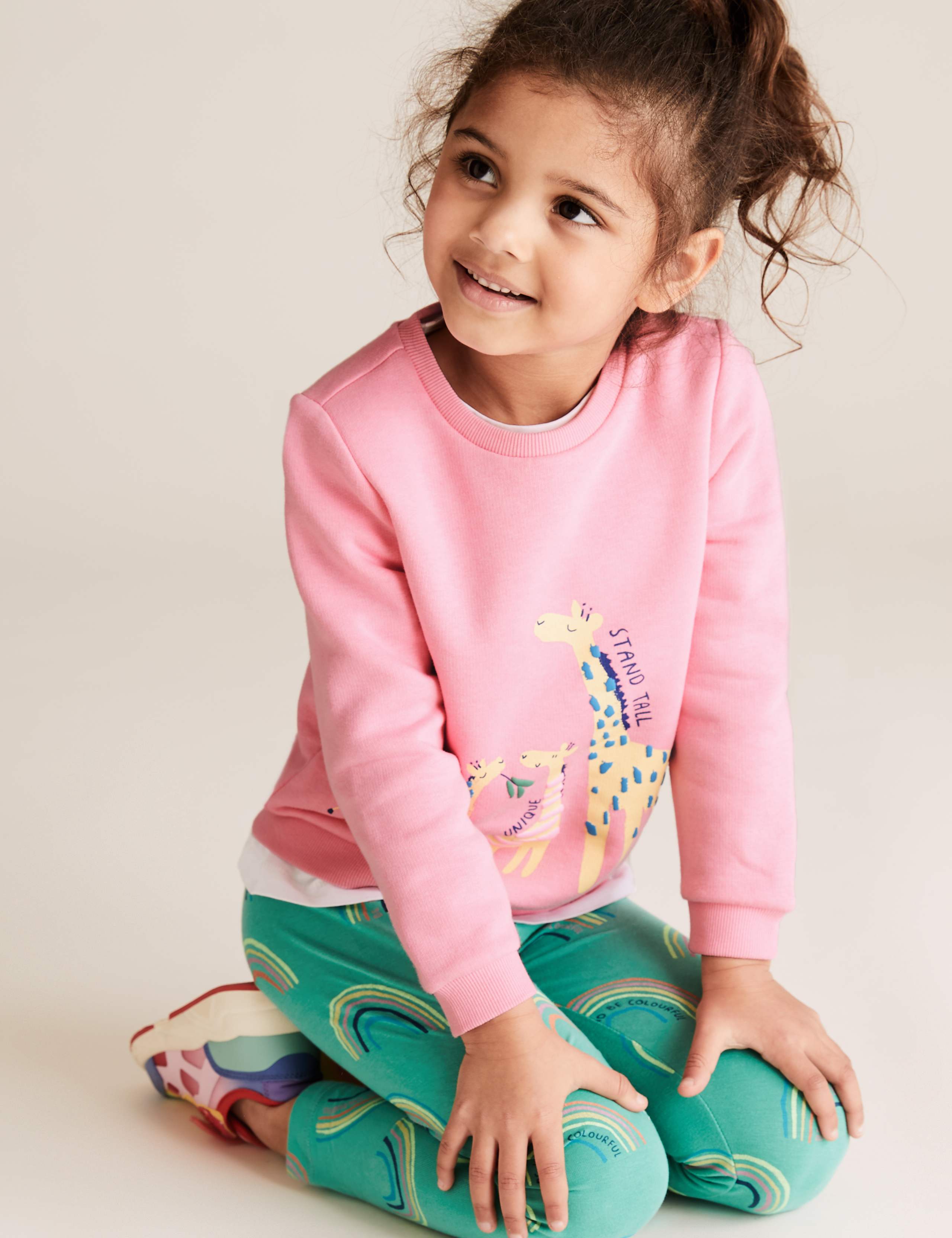 Cotton Giraffe Sweatshirt (2-7 Yrs) 1 of 5