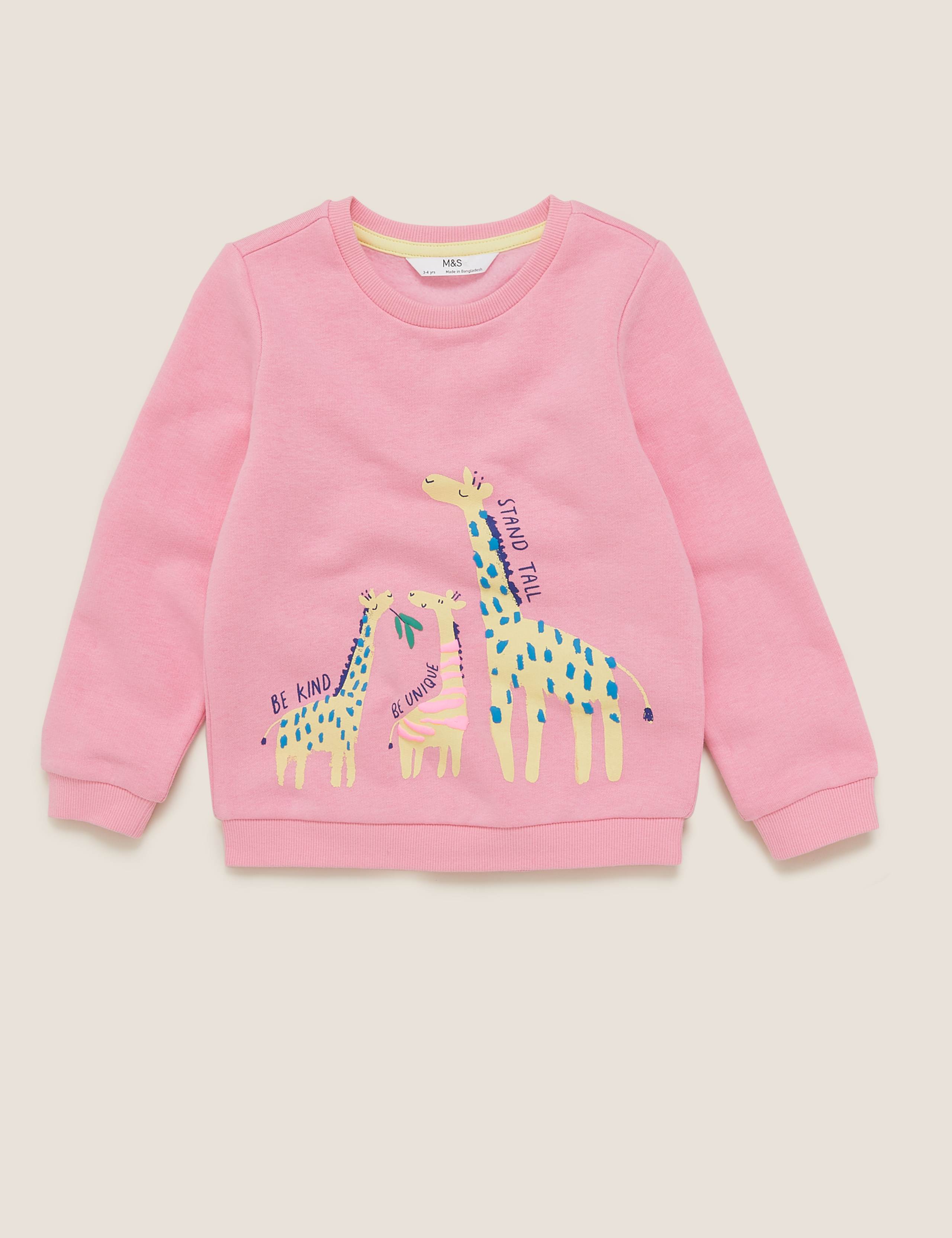 Cotton Giraffe Sweatshirt (2-7 Yrs) 2 of 5