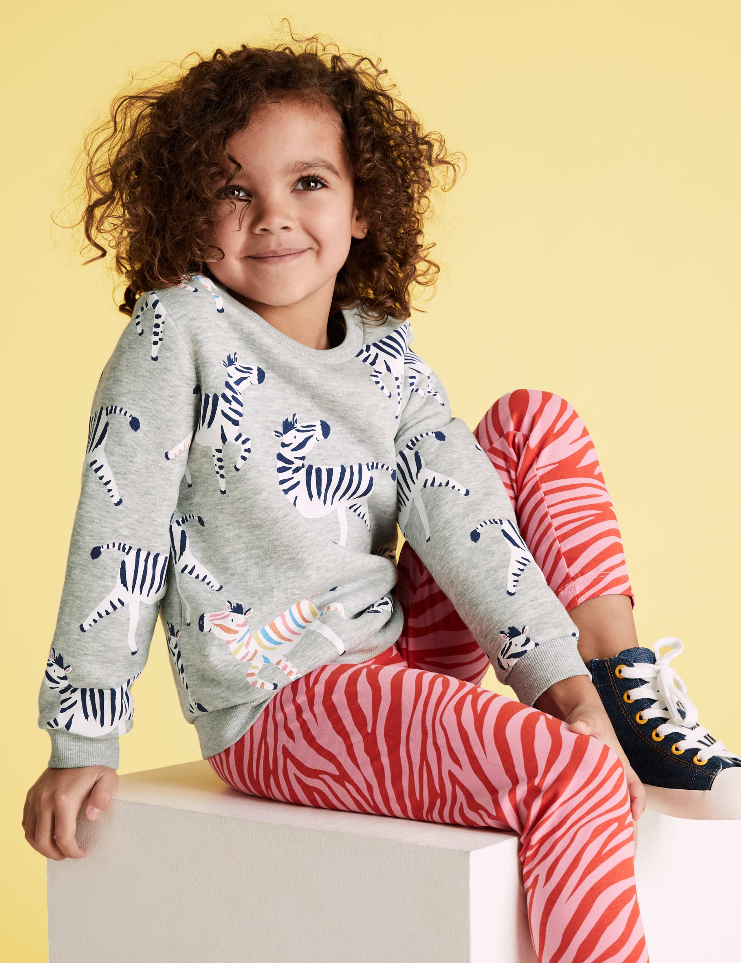 Cotton Zebra Sweatshirt (2-7 yrs) 1 of 4