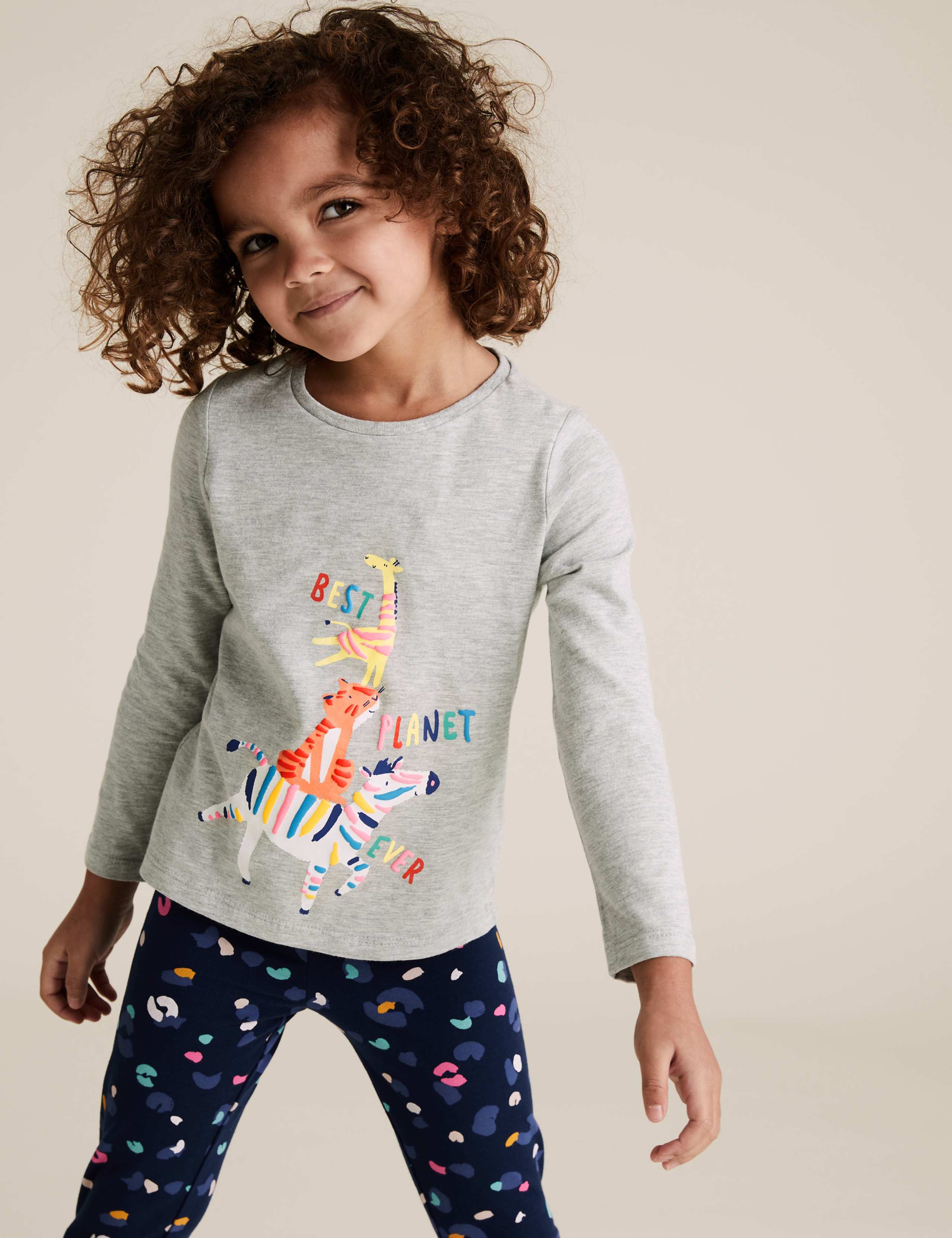 Pure Cotton Animal Top (2-7 Yrs) 1 of 5