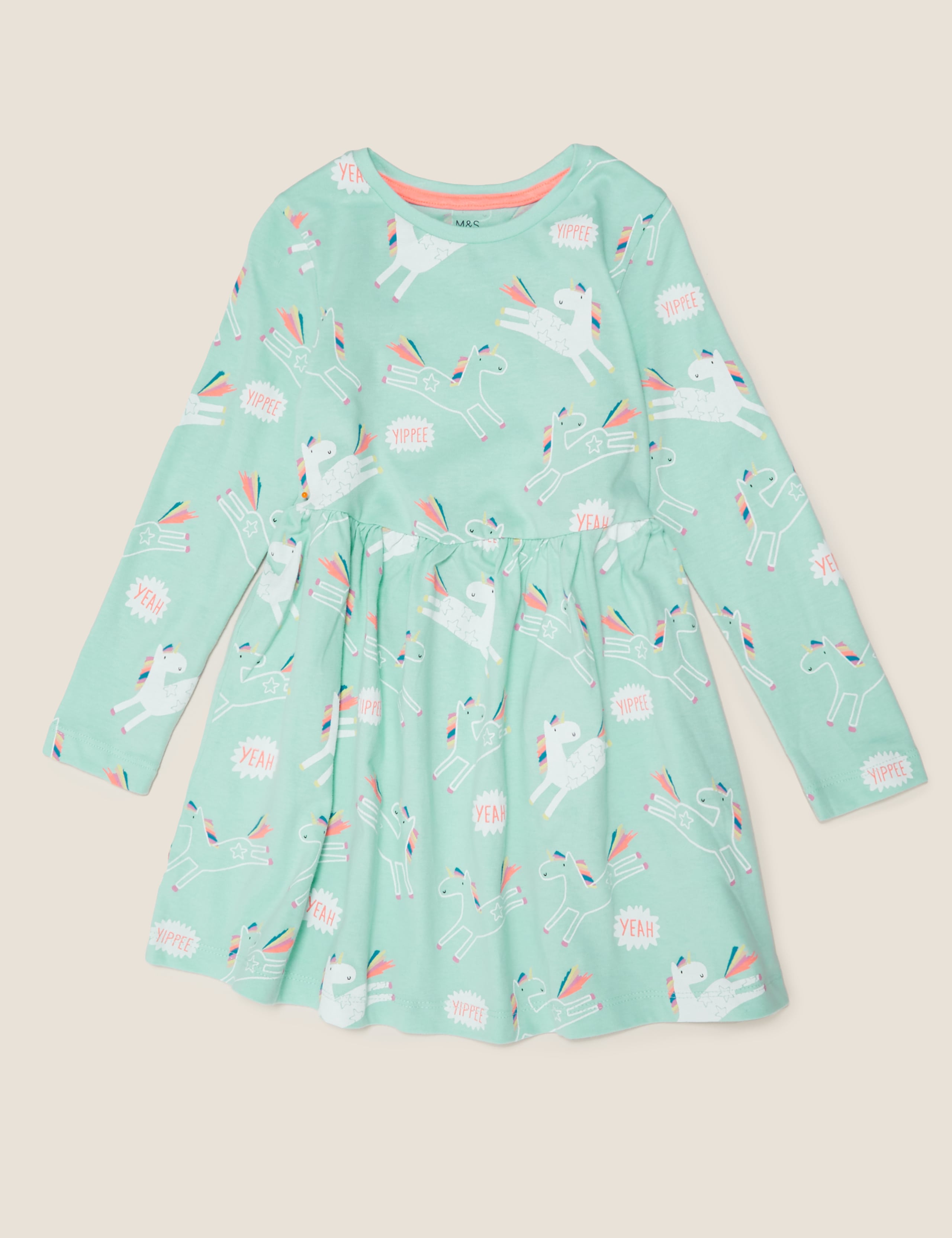 Pure Cotton Unicorn Print Dress (2-7 Yrs) 2 of 4