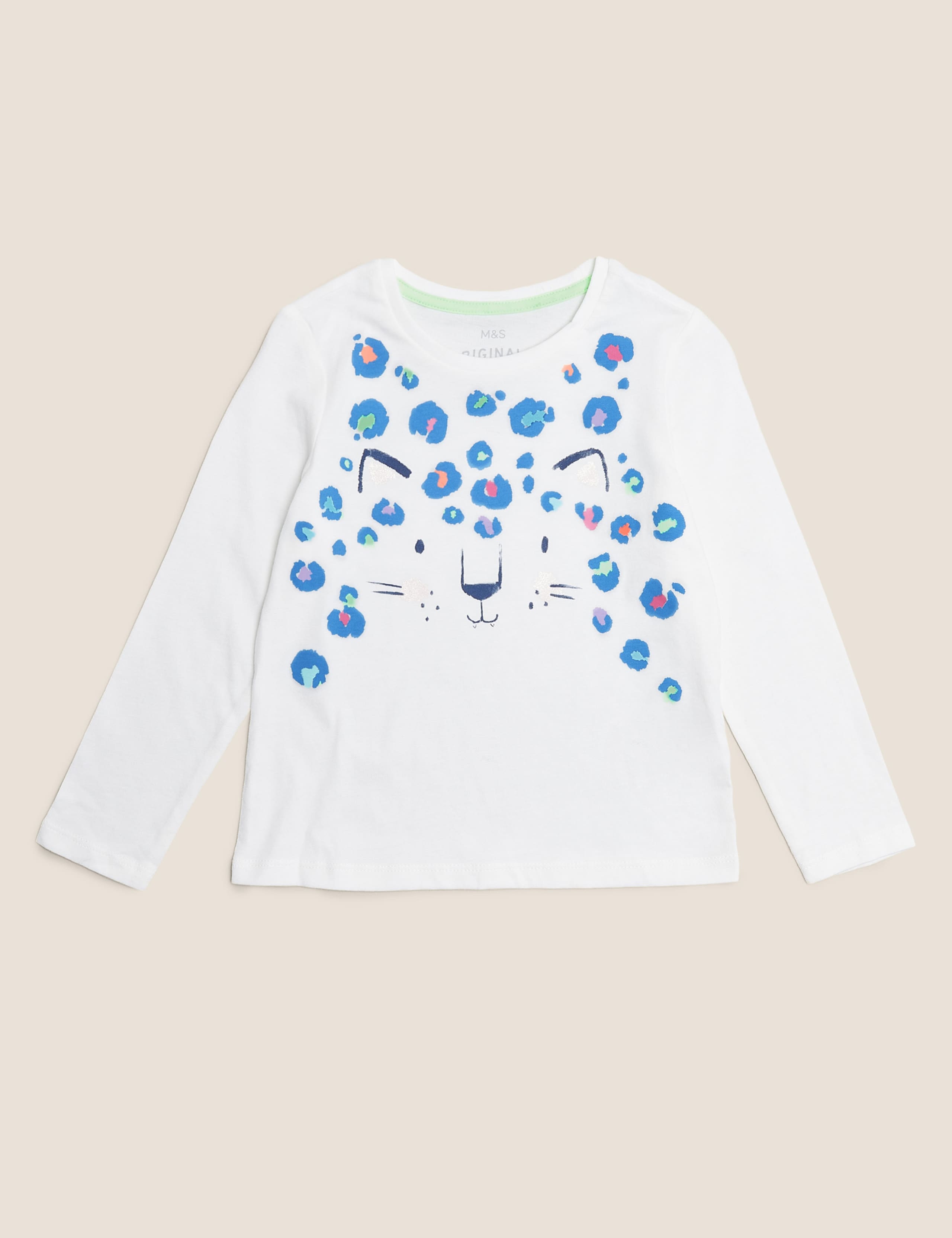 Pure Cotton Leopard Top (2-7 Yrs) 2 of 4
