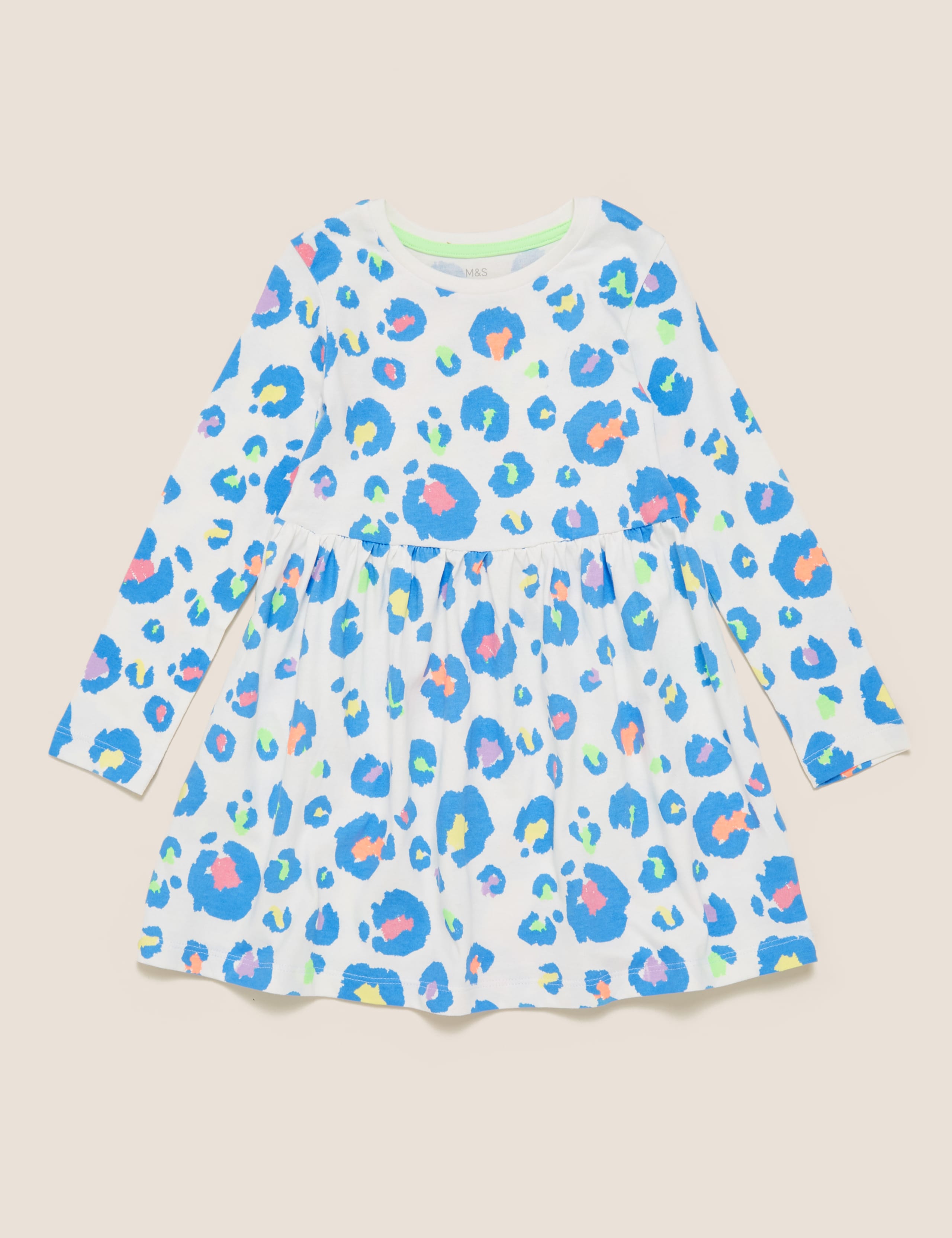 Pure Cotton Leopard Print Dress (2-7 Yrs) 2 of 4