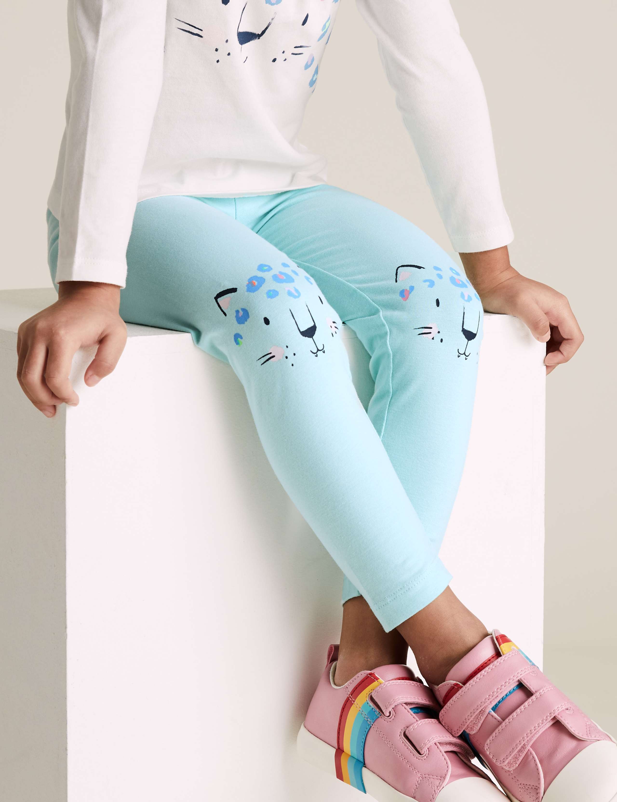 Cotton Leopard Print Leggings 3 of 5