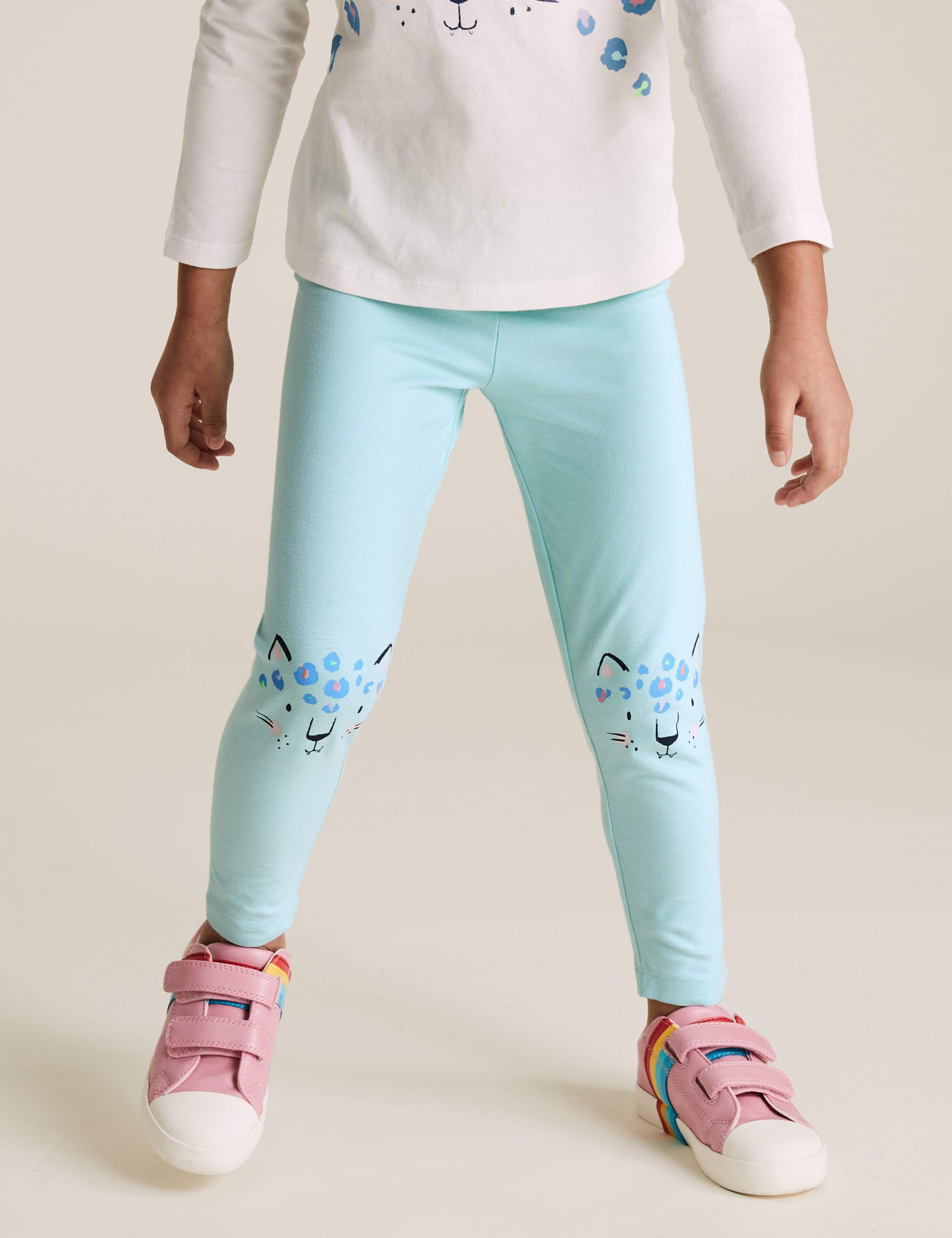 Cotton Leopard Print Leggings 4 of 5