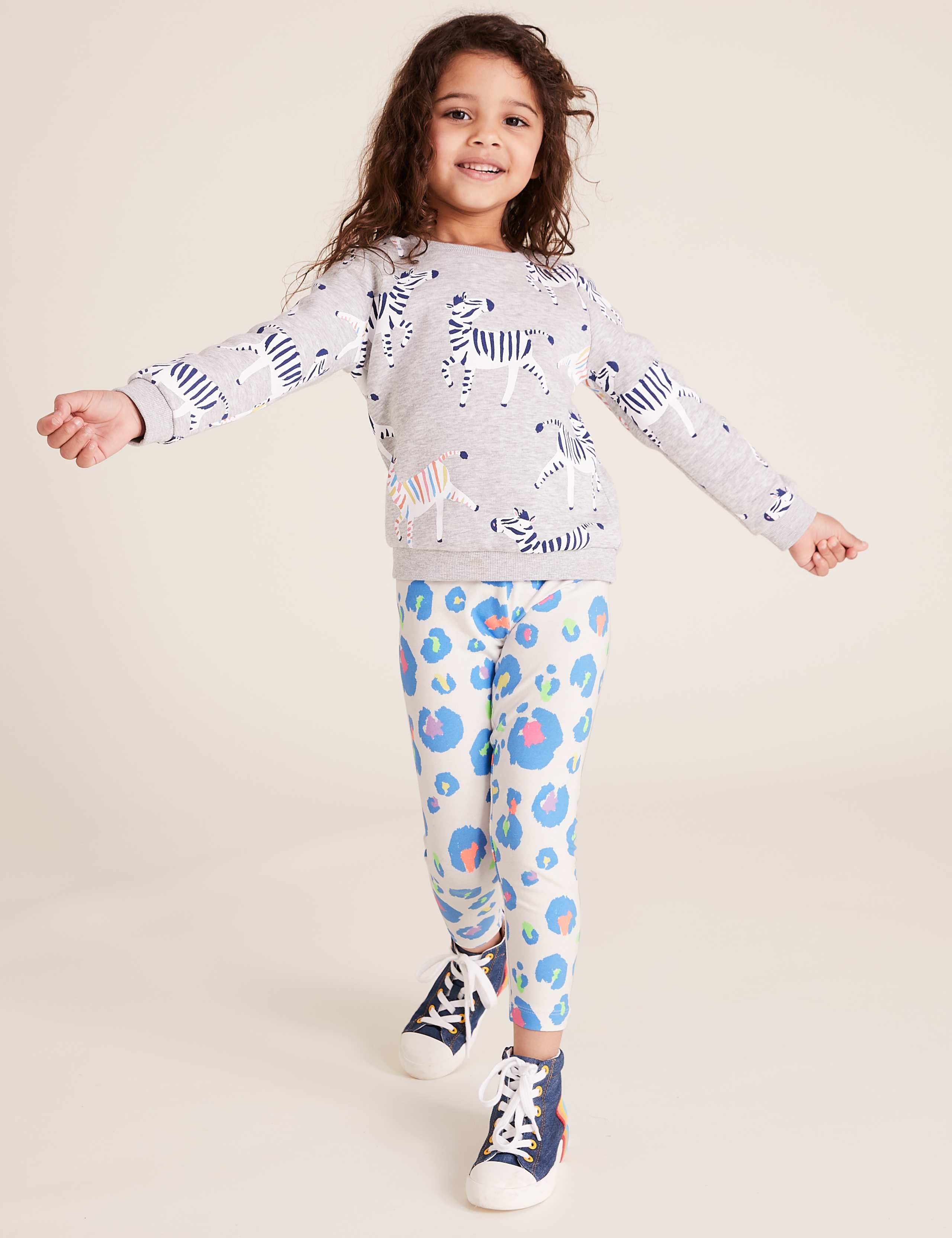 Cotton Leopard Print Leggings (2-7 Yrs) 1 of 5