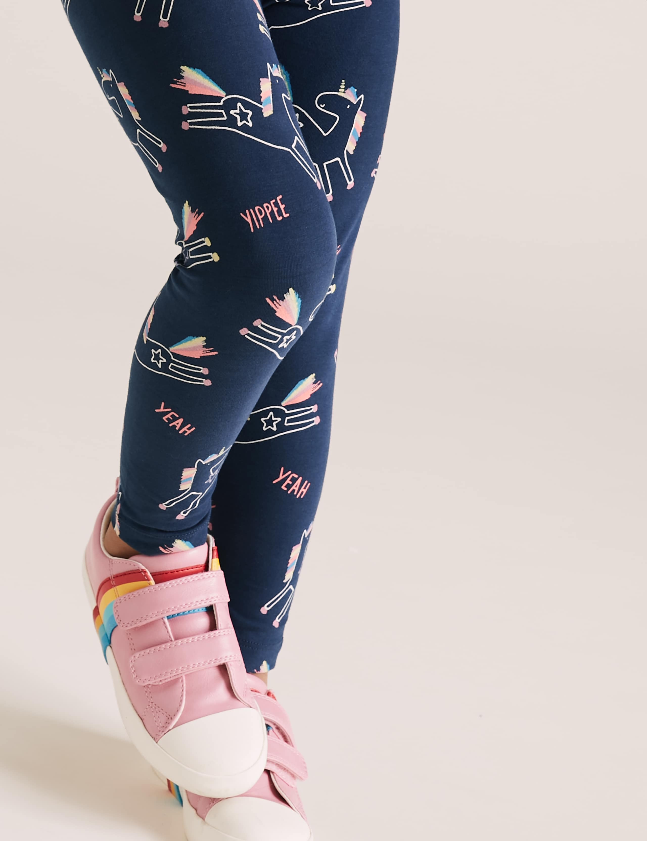 Cotton Unicorn Print Leggings (2-7 Yrs) 3 of 5