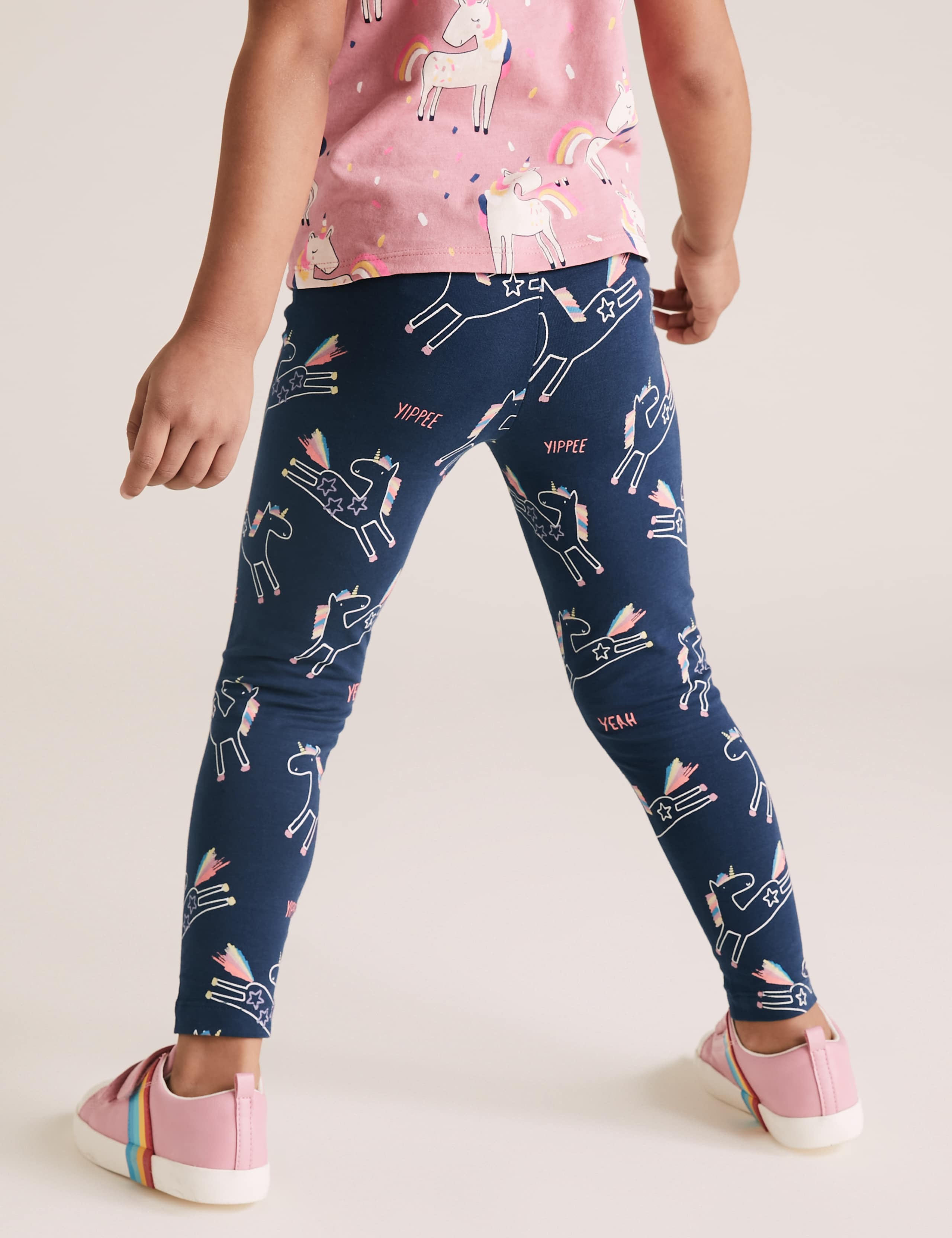 Cotton Unicorn Print Leggings (2-7 Yrs) 5 of 5