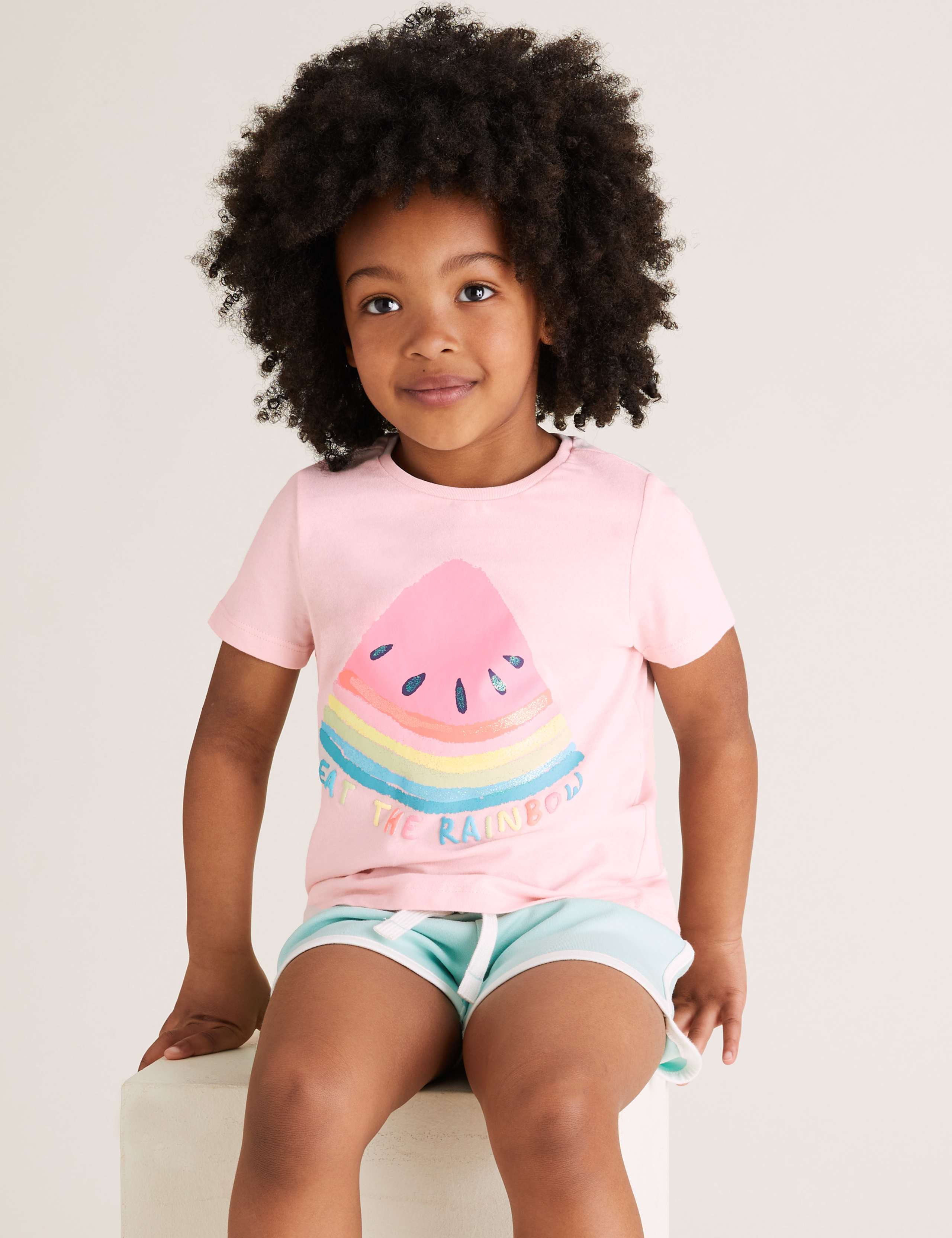 Pure Cotton Melon T-Shirt (2-7 Yrs) 1 of 4