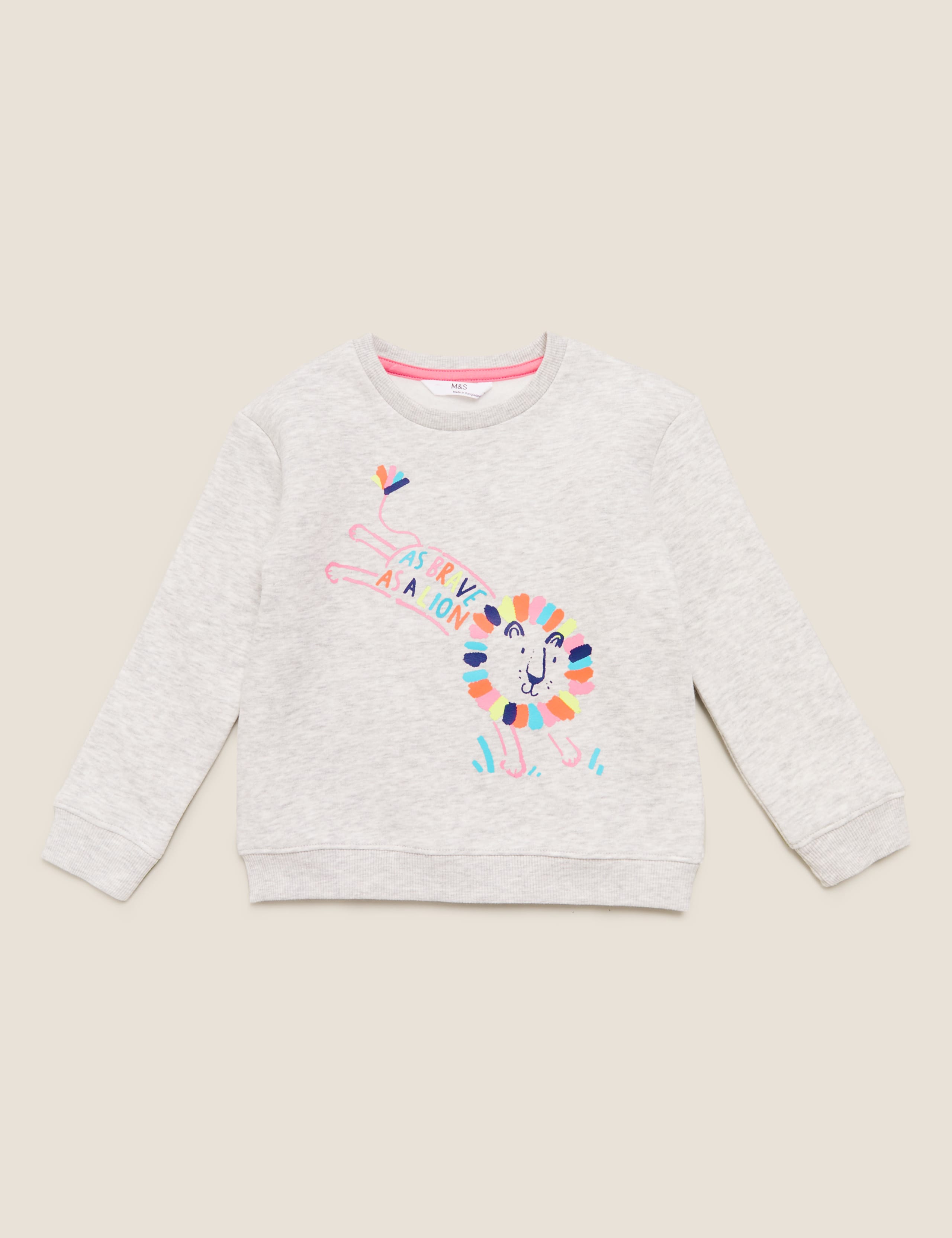 Cotton Lion Print Sweatshirt (2-7 Yrs) 2 of 4
