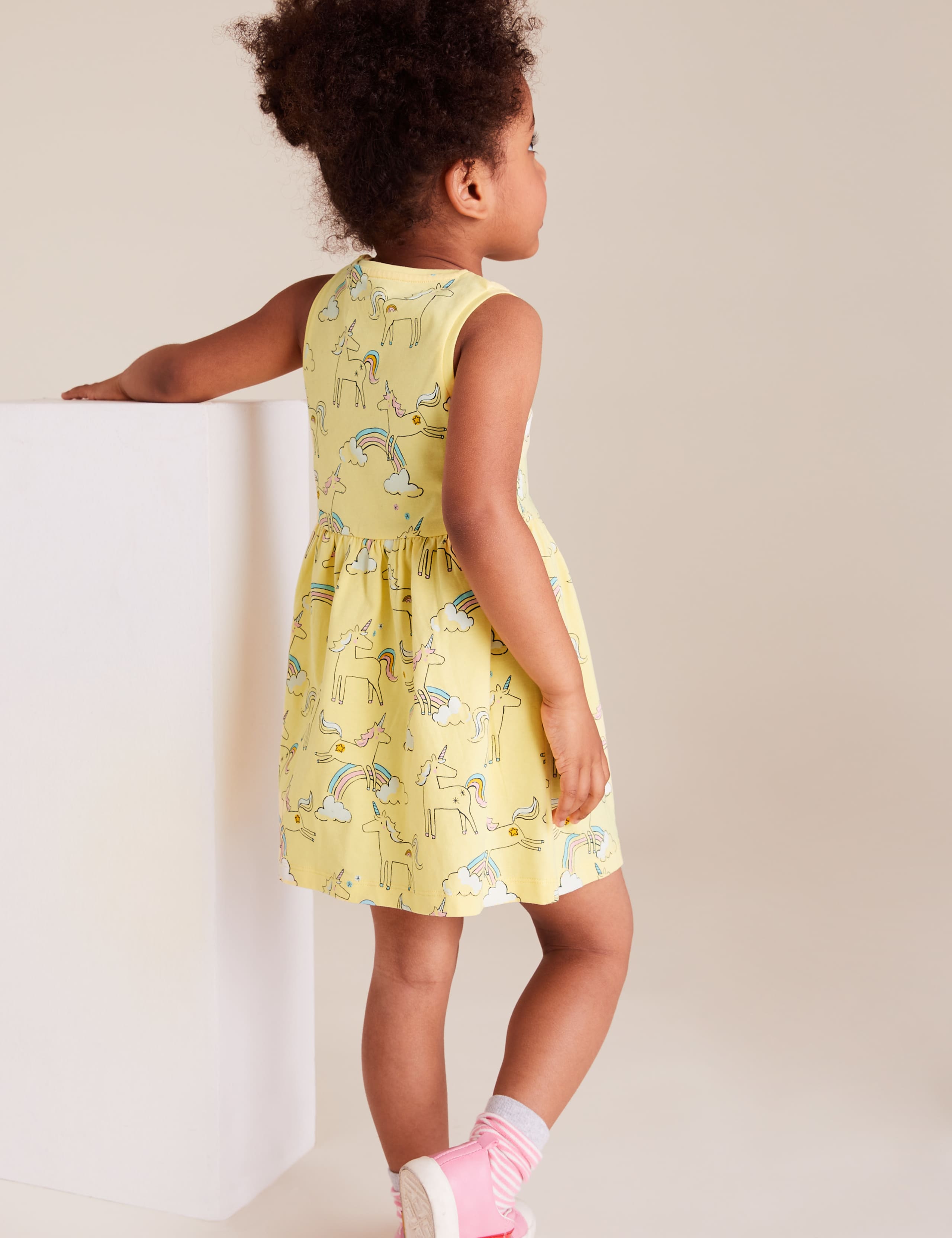 Pure Cotton Unicorn Print Dress (2-7 Yrs) 4 of 4