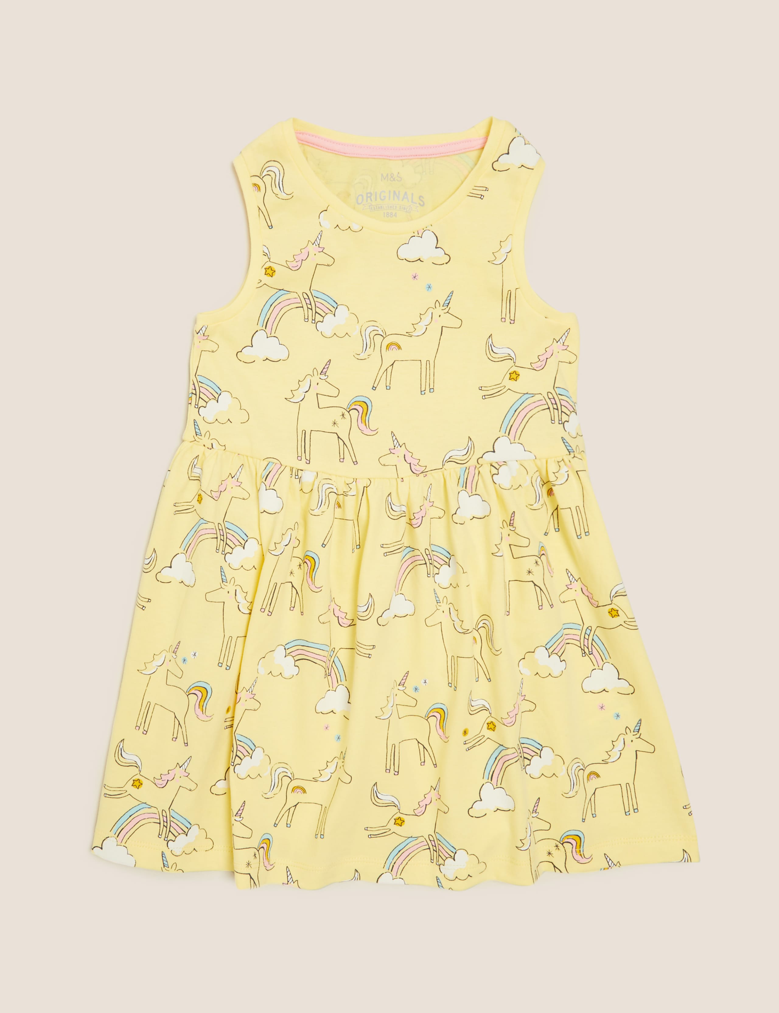 Pure Cotton Unicorn Print Dress (2-7 Yrs) 2 of 4