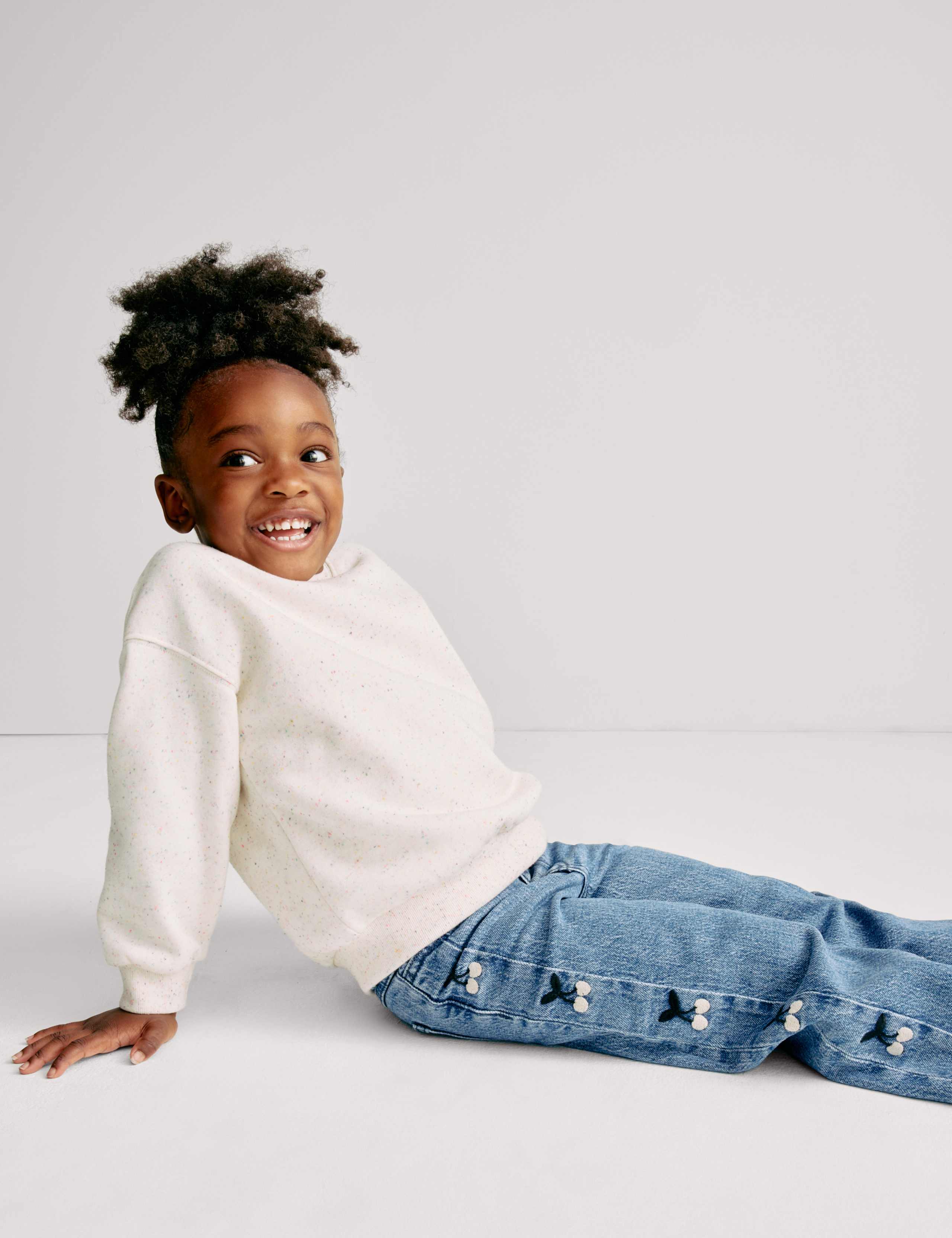 Denim Embroidered Wide Leg Jeans (2-16 Yrs) 5 of 7