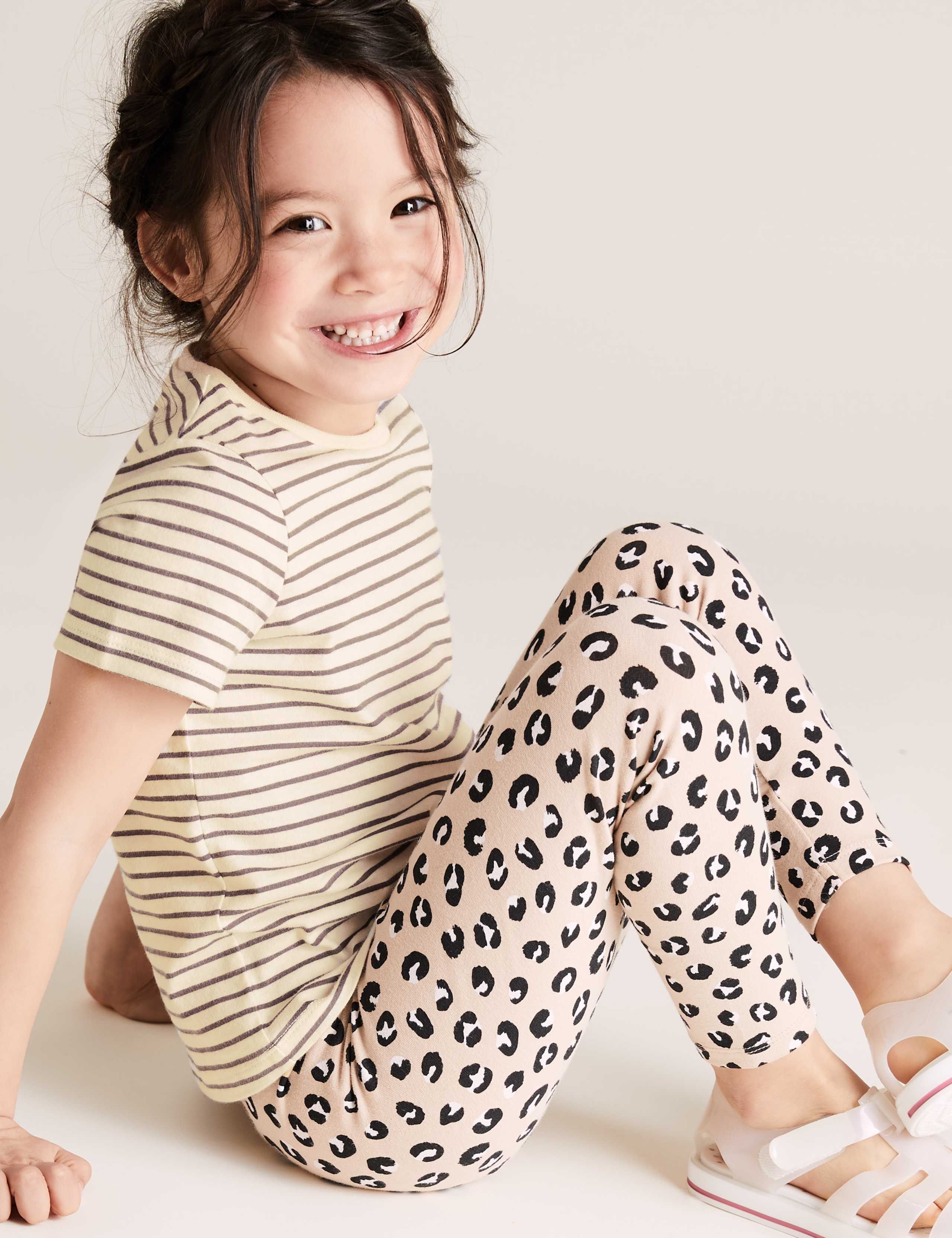 Pure Cotton Striped T-Shirt (2-7 Yrs) 1 of 4