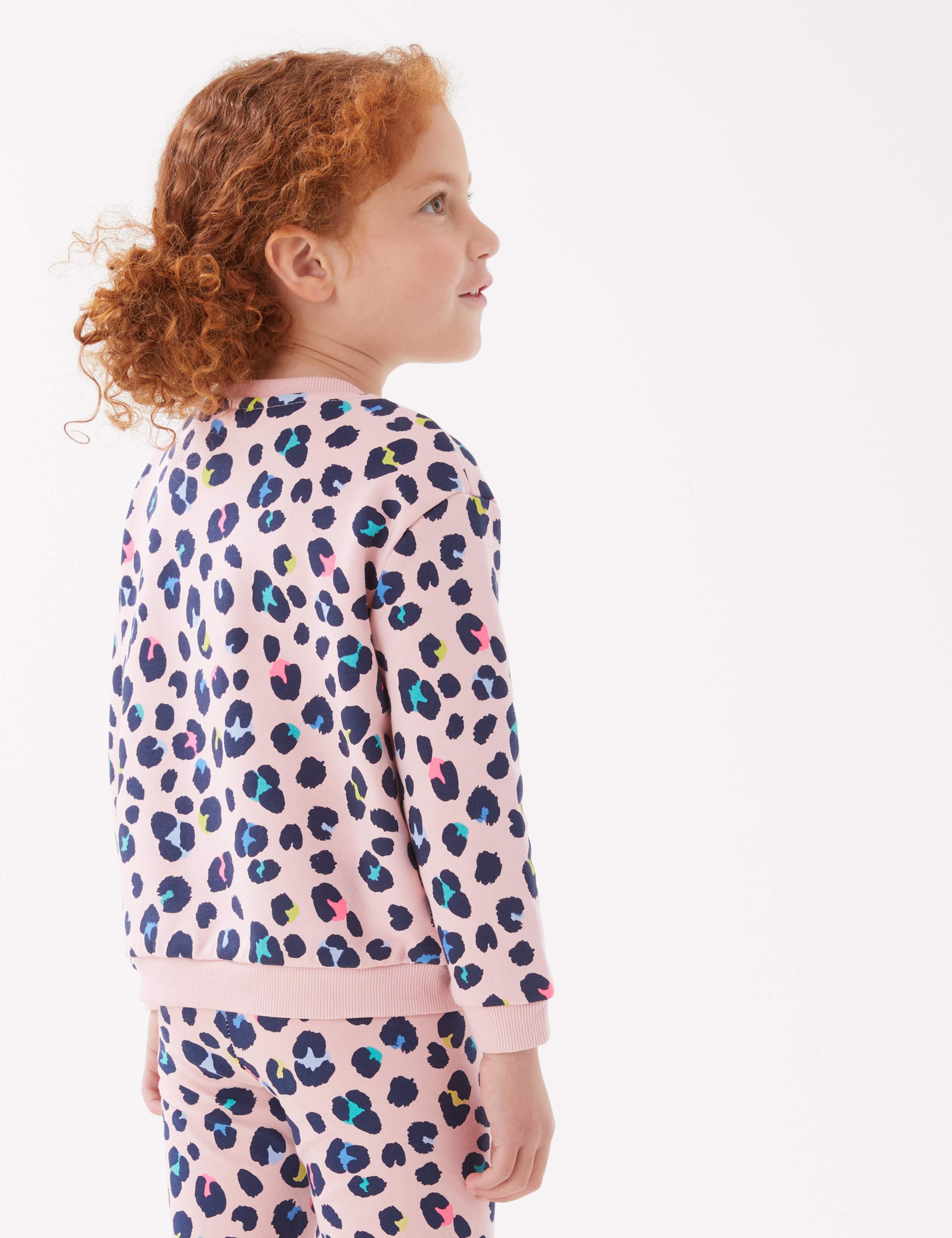 Cotton Rich Leopard Print Sweatshirt (2-7 Yrs) 4 of 4