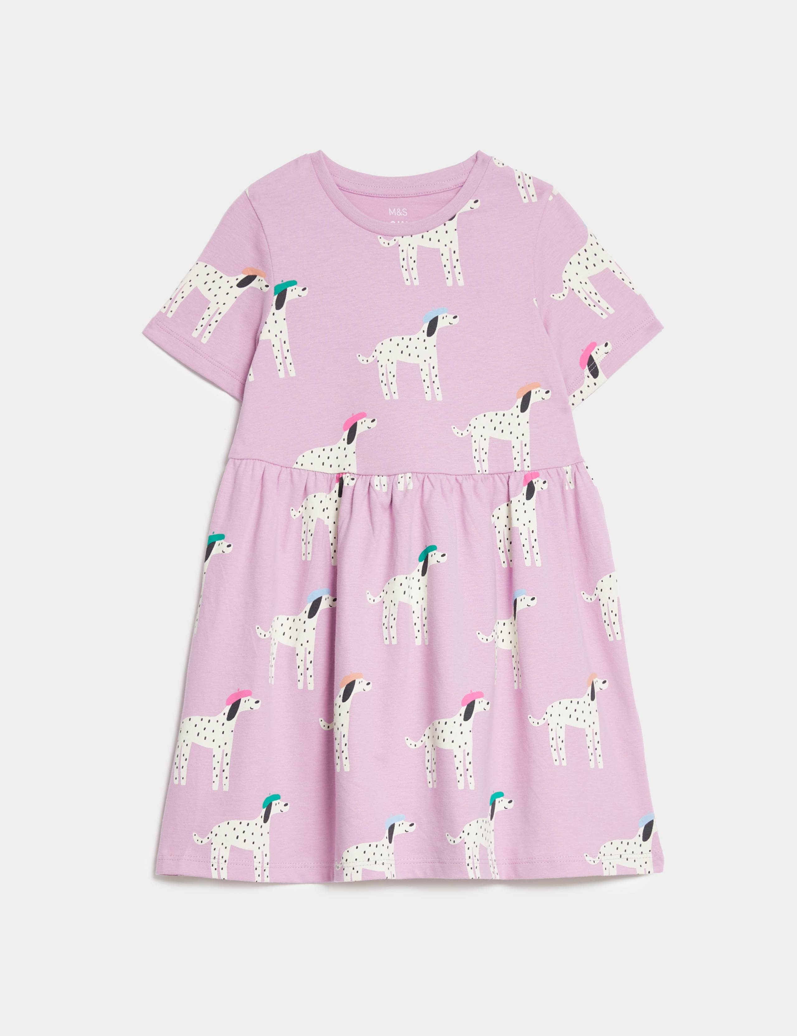 Pure Cotton Dalmatian Dress (2-8 Yrs) 2 of 4