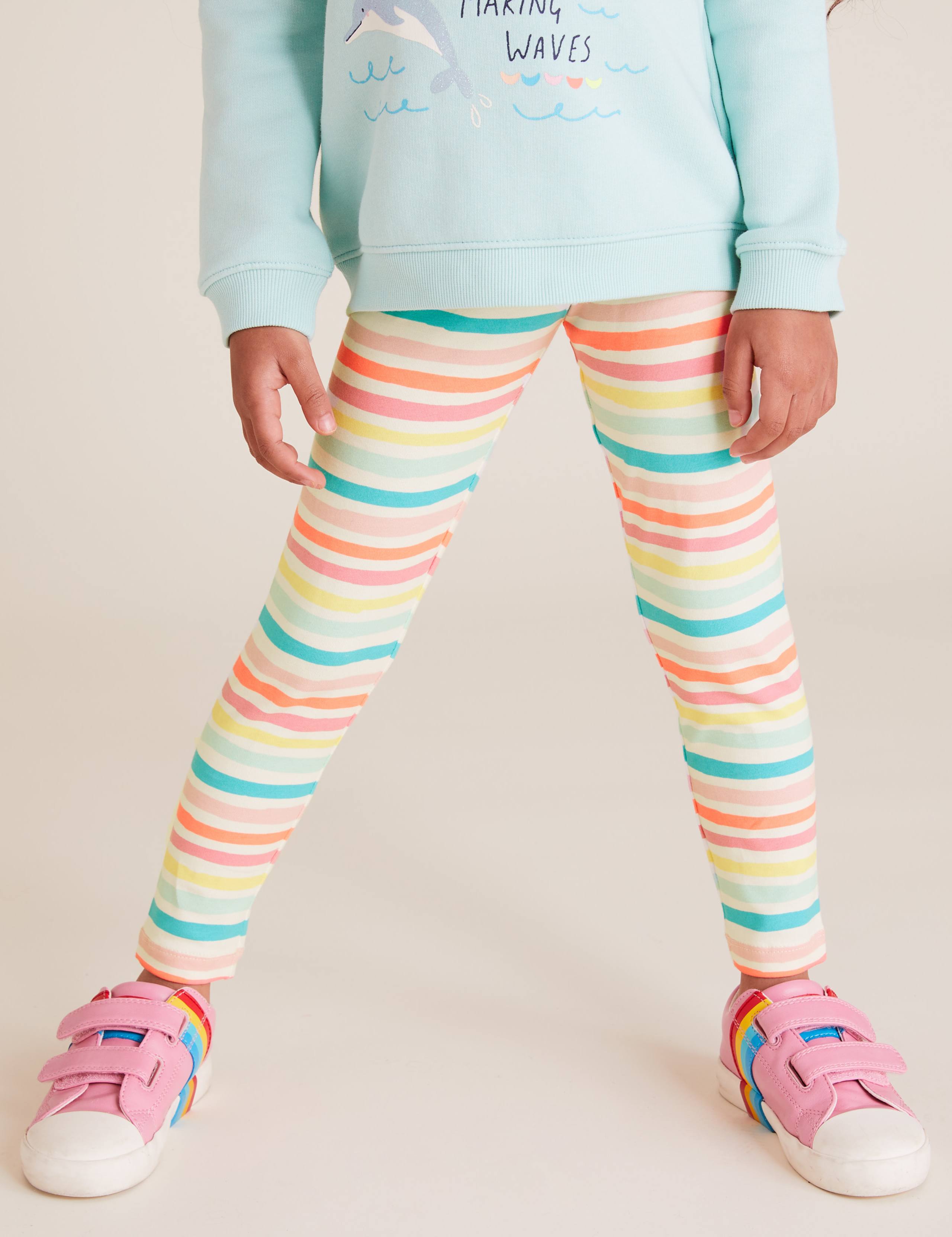 Cotton Striped Leggings (2-7 Yrs) 4 of 5
