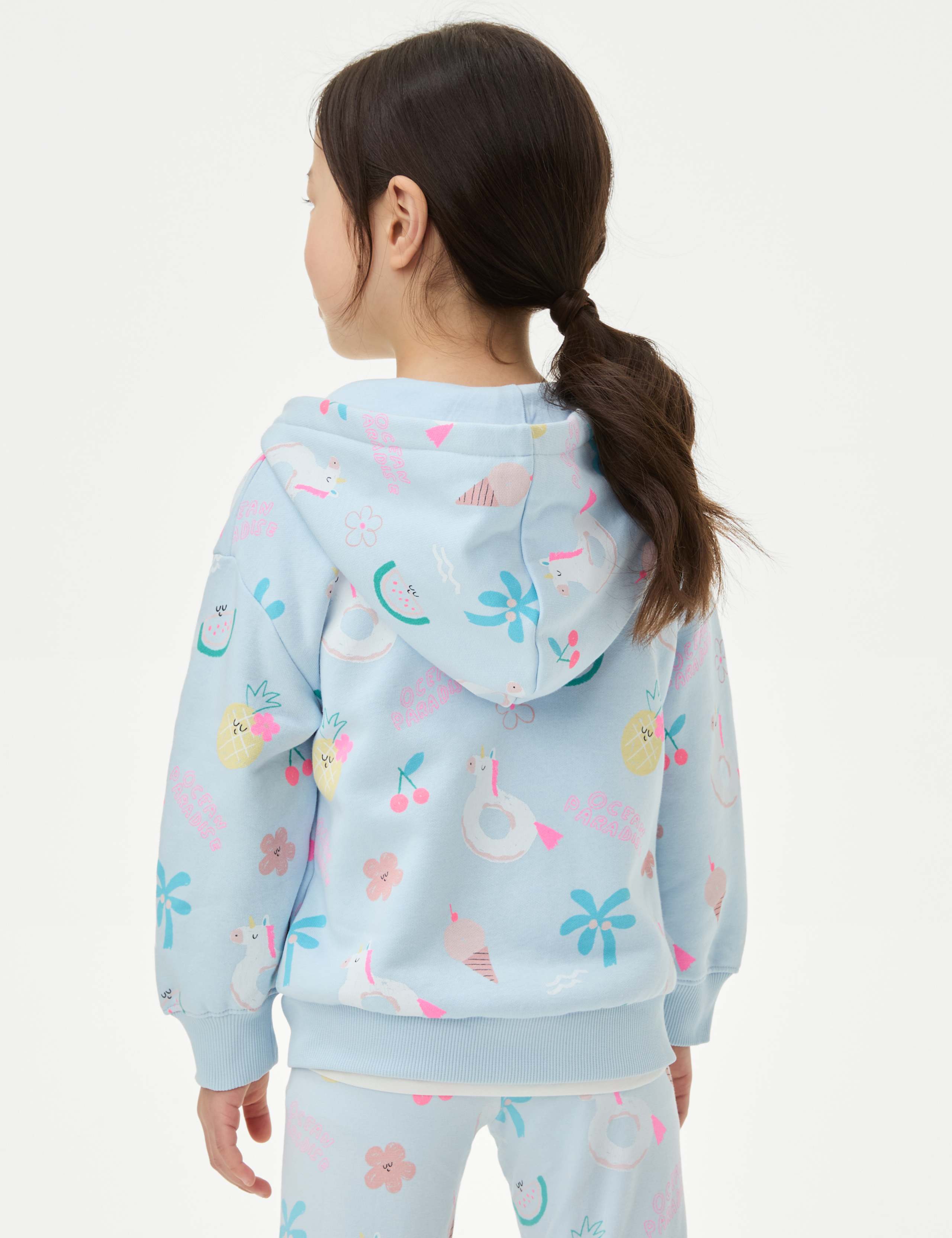 Cotton Rich Printed Zip Hoodie (2–8 Yrs) 4 of 5