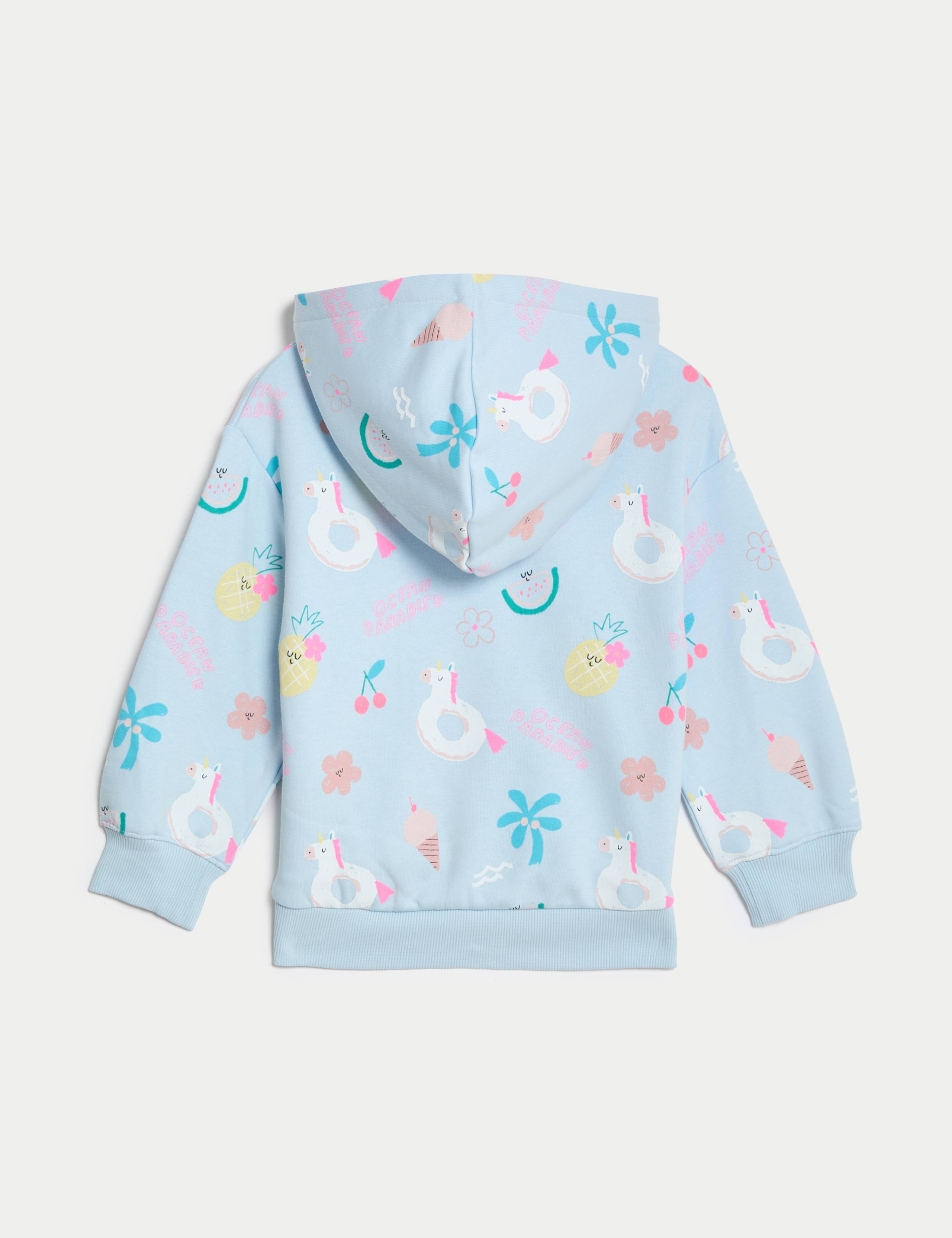Cotton Rich Printed Zip Hoodie (2–8 Yrs) 5 of 5
