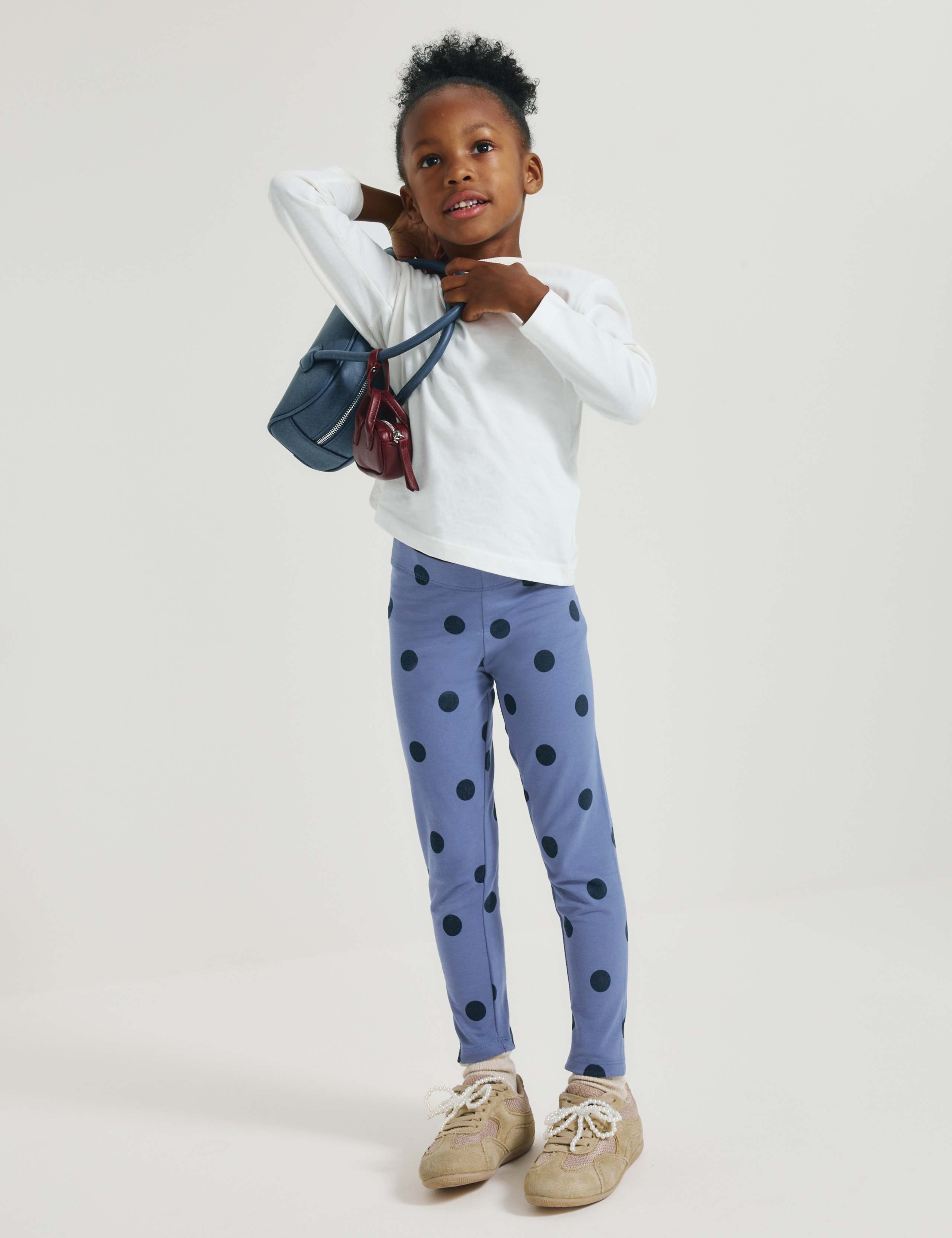 Cotton Rich Jersey Spot Print Leggings (2-8 Yrs) 3 of 5