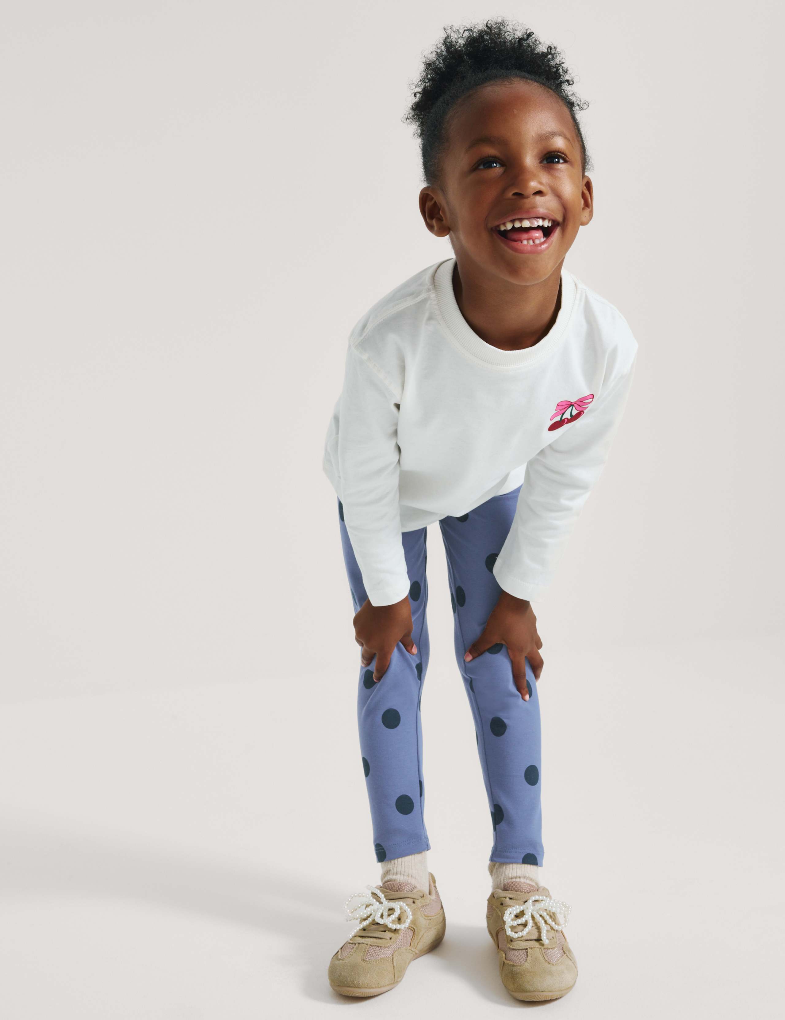 Cotton Rich Jersey Spot Print Leggings (2-8 Yrs) 5 of 5