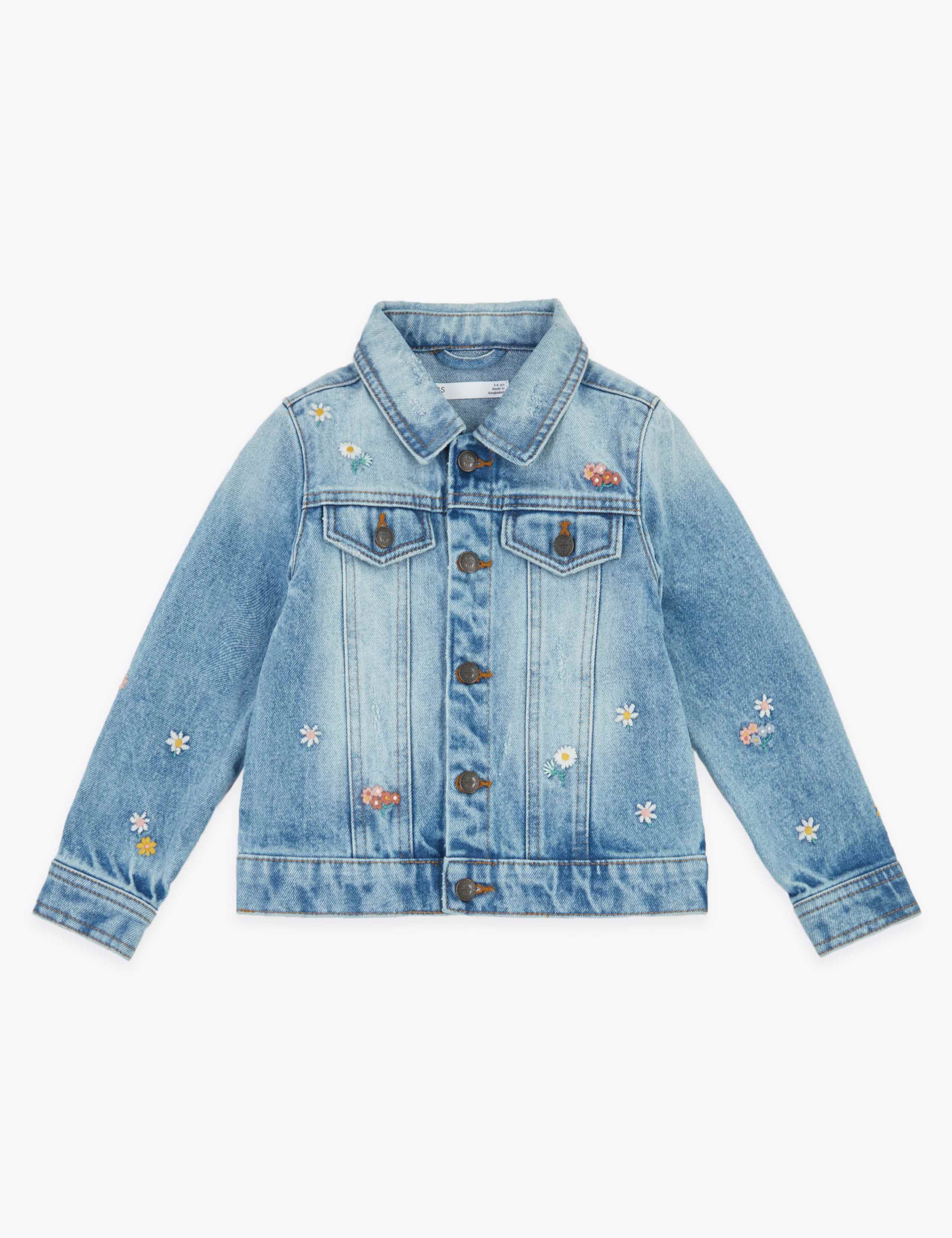 Denim Floral Embroidered Jacket (2-7 Years) 2 of 4