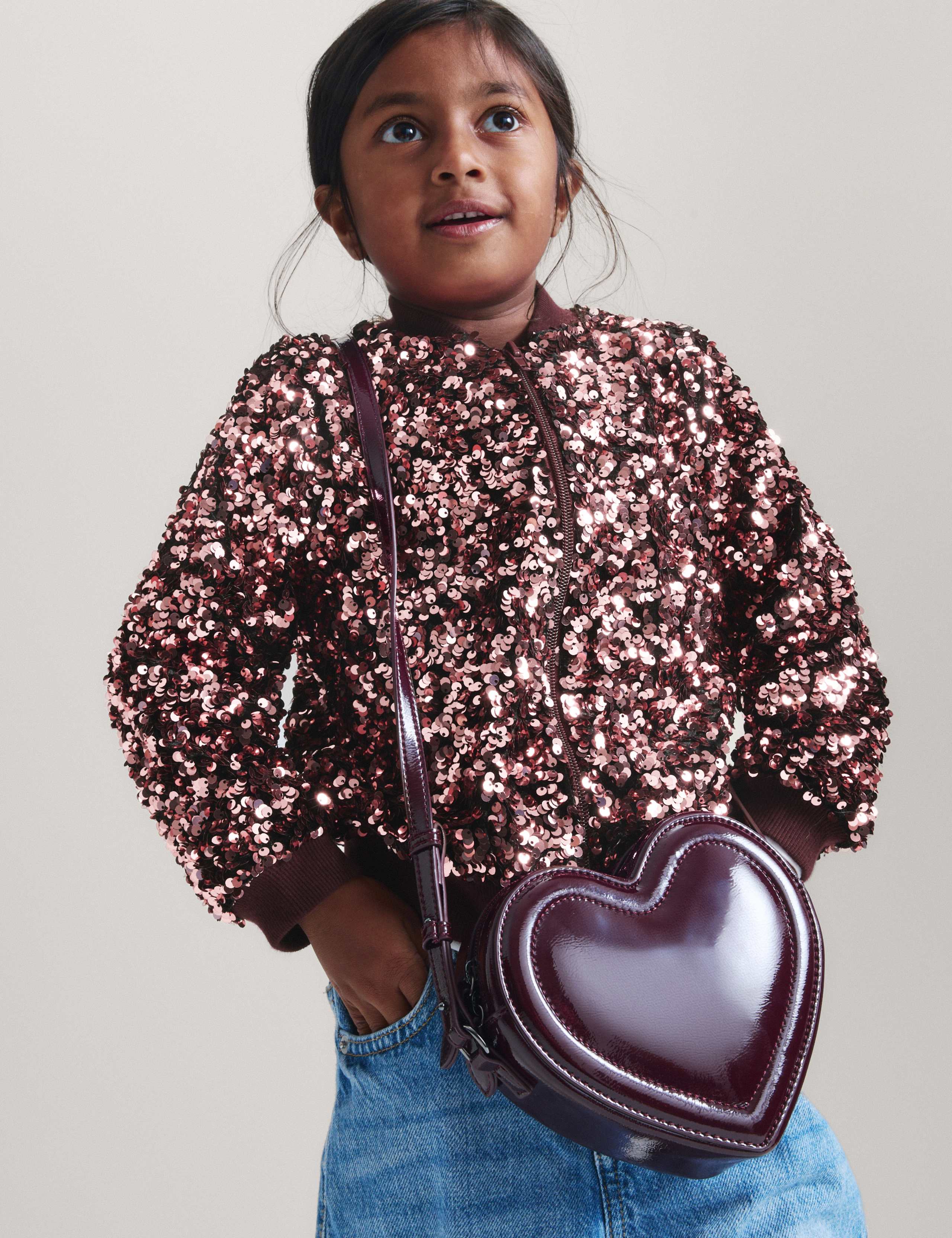 Sequin Collared Bomber Jacket 5 of 8