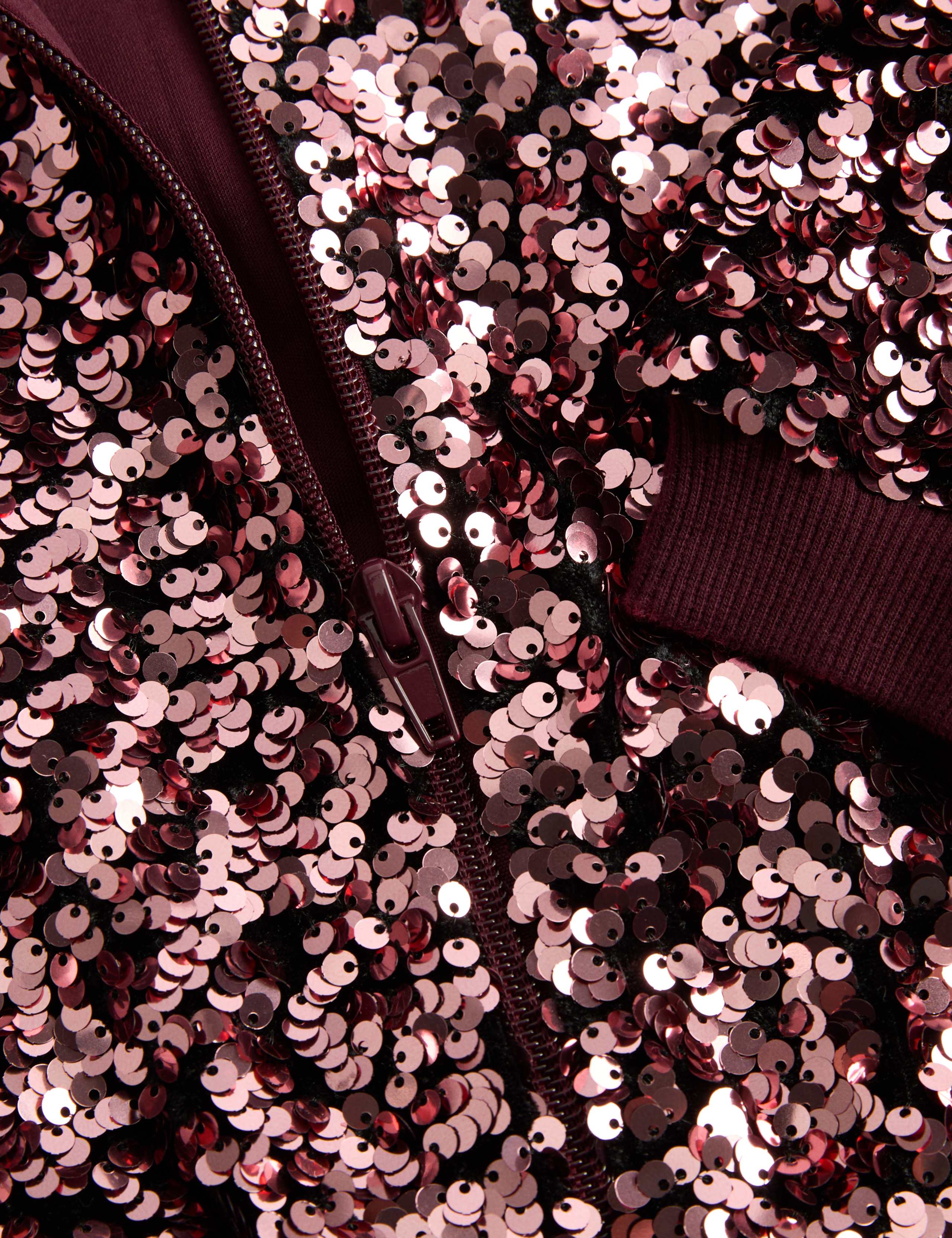 Sequin Collared Bomber Jacket 2 of 2