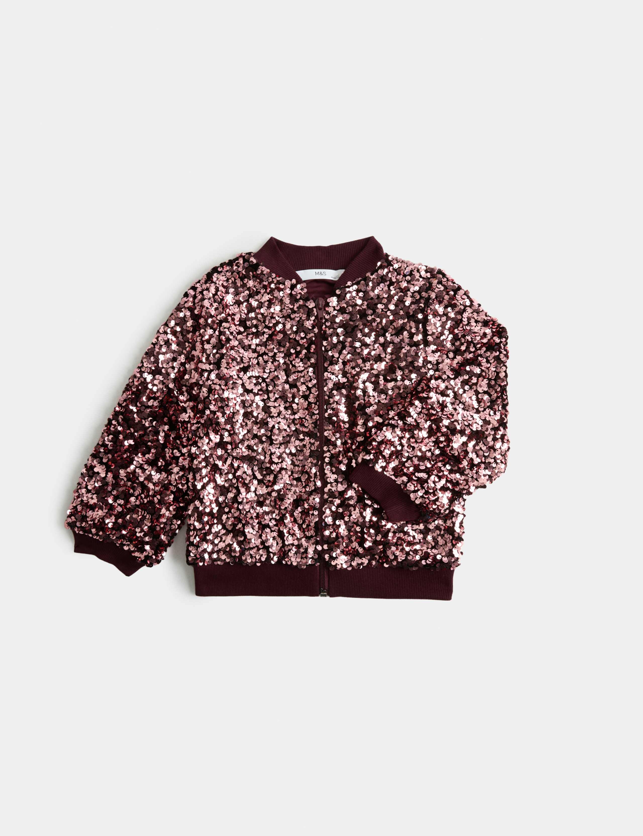 Sequin Collared Bomber Jacket 1 of 2