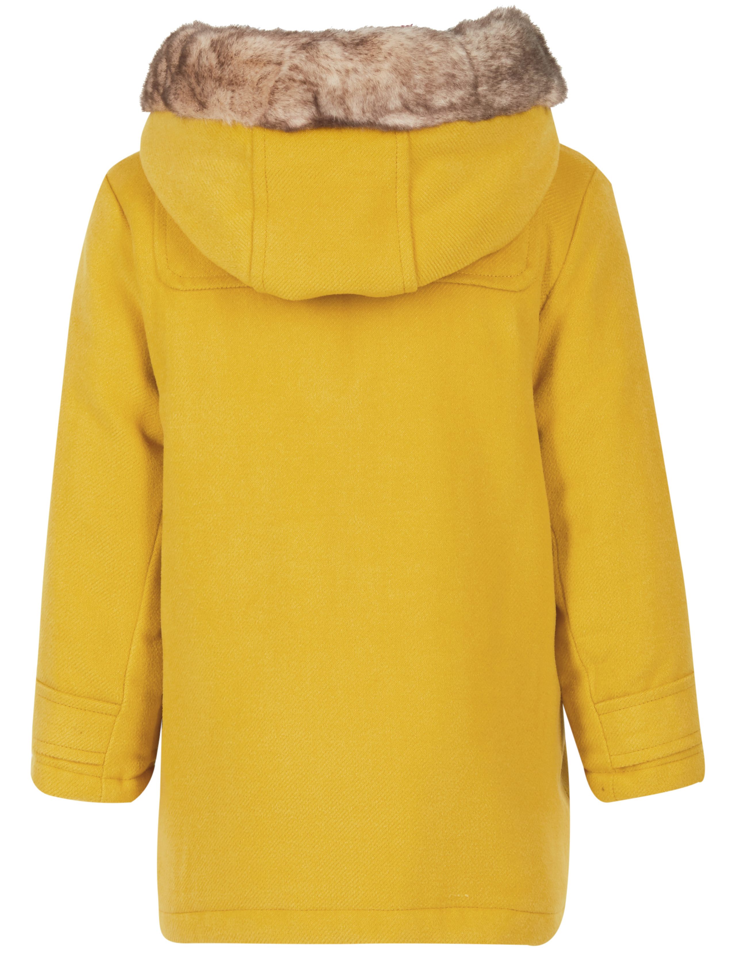 Faux Fur Zipped Through Duffle Coat (3 Months - 7 Years) 7 of 7