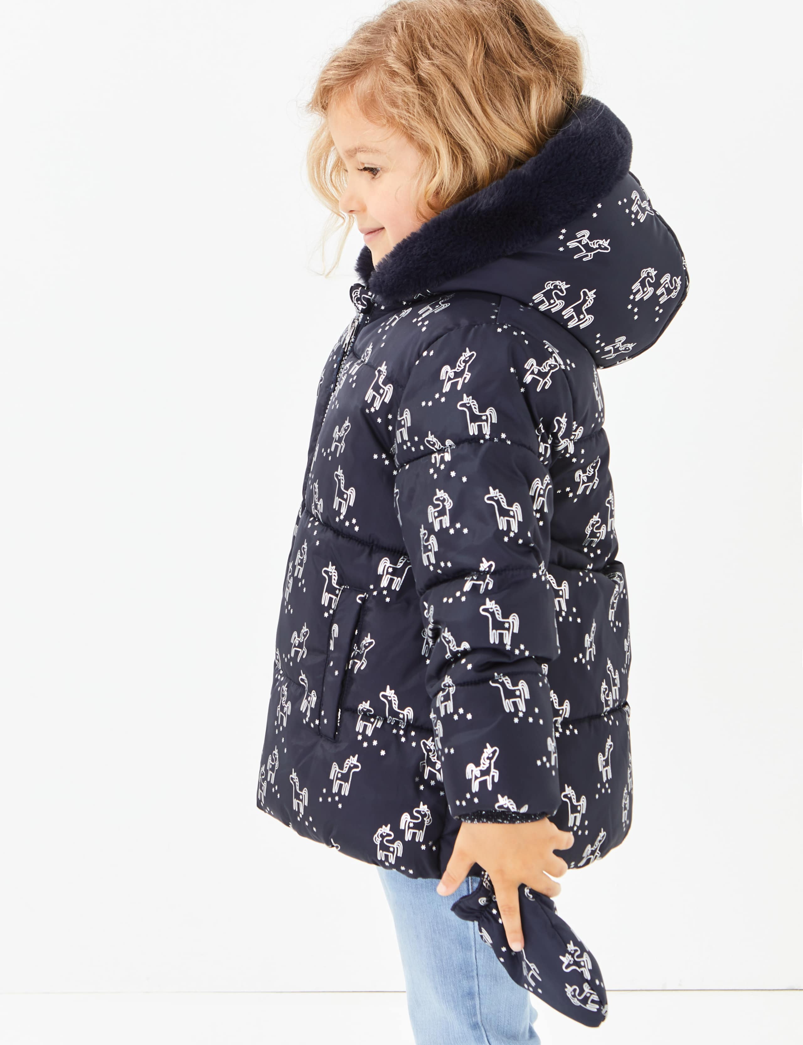Unicorn Padded Coat (3 Months Years) M&S IE
