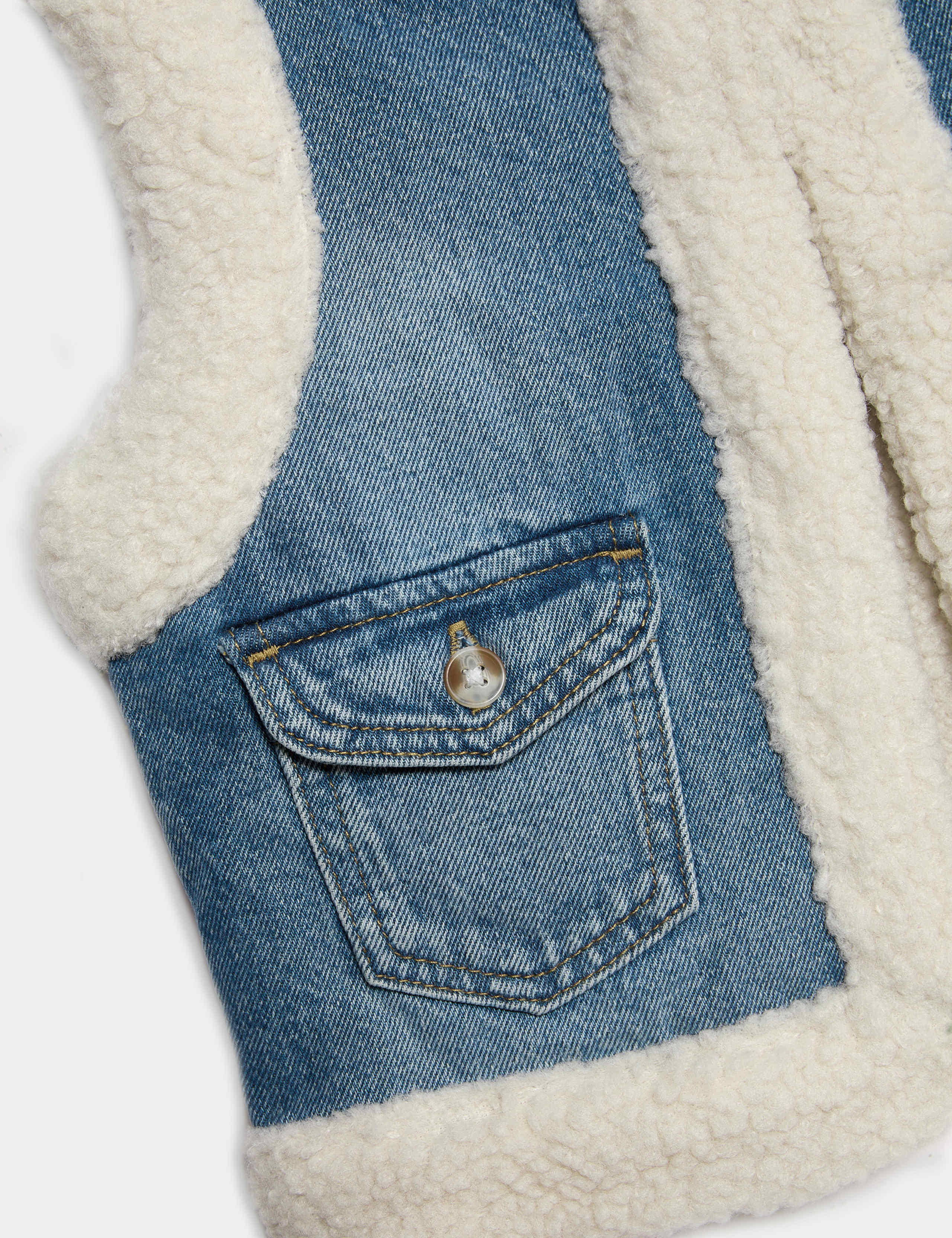 Denim Borg Gilet (2-8 Yrs) 2 of 2
