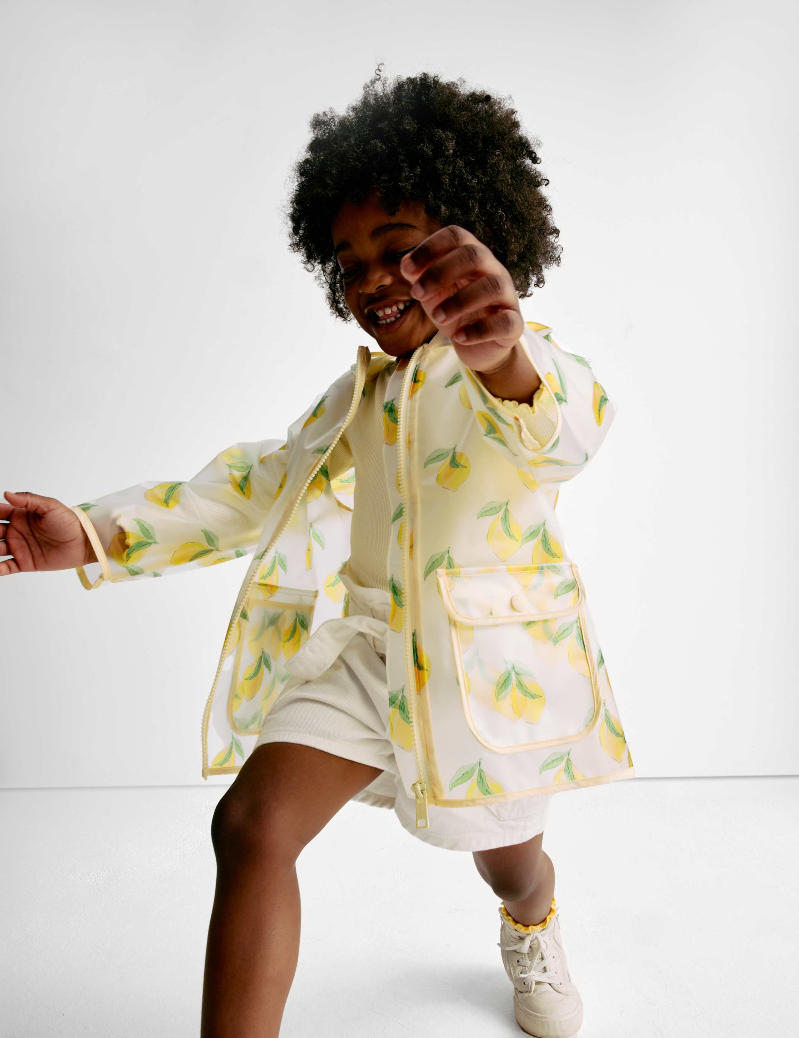 Lemon Print Hooded Raincoat (2-8 Yrs) 6 of 7