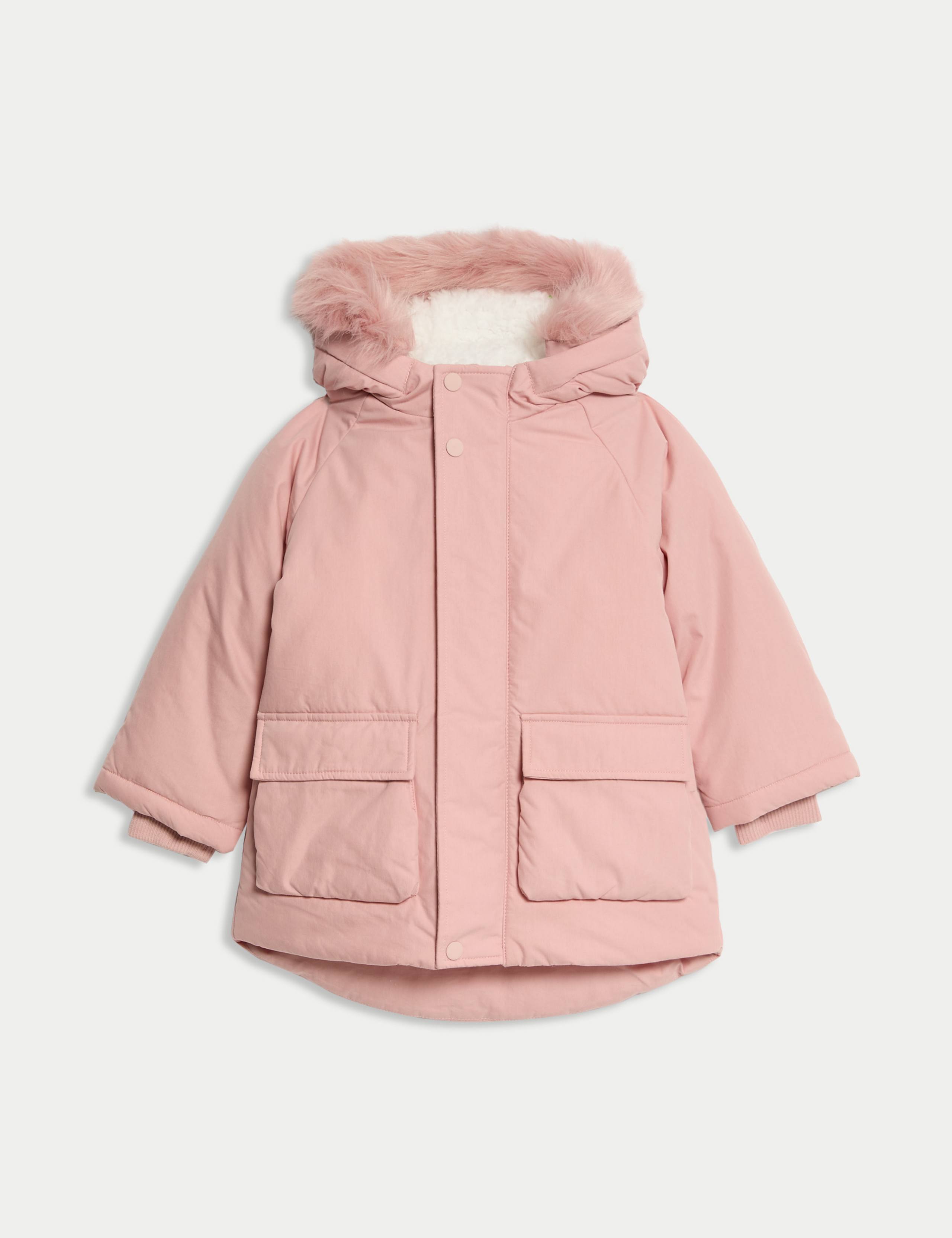 Cotton Rich Faux Fur Hooded Parka (2-8 Yrs) 2 of 7