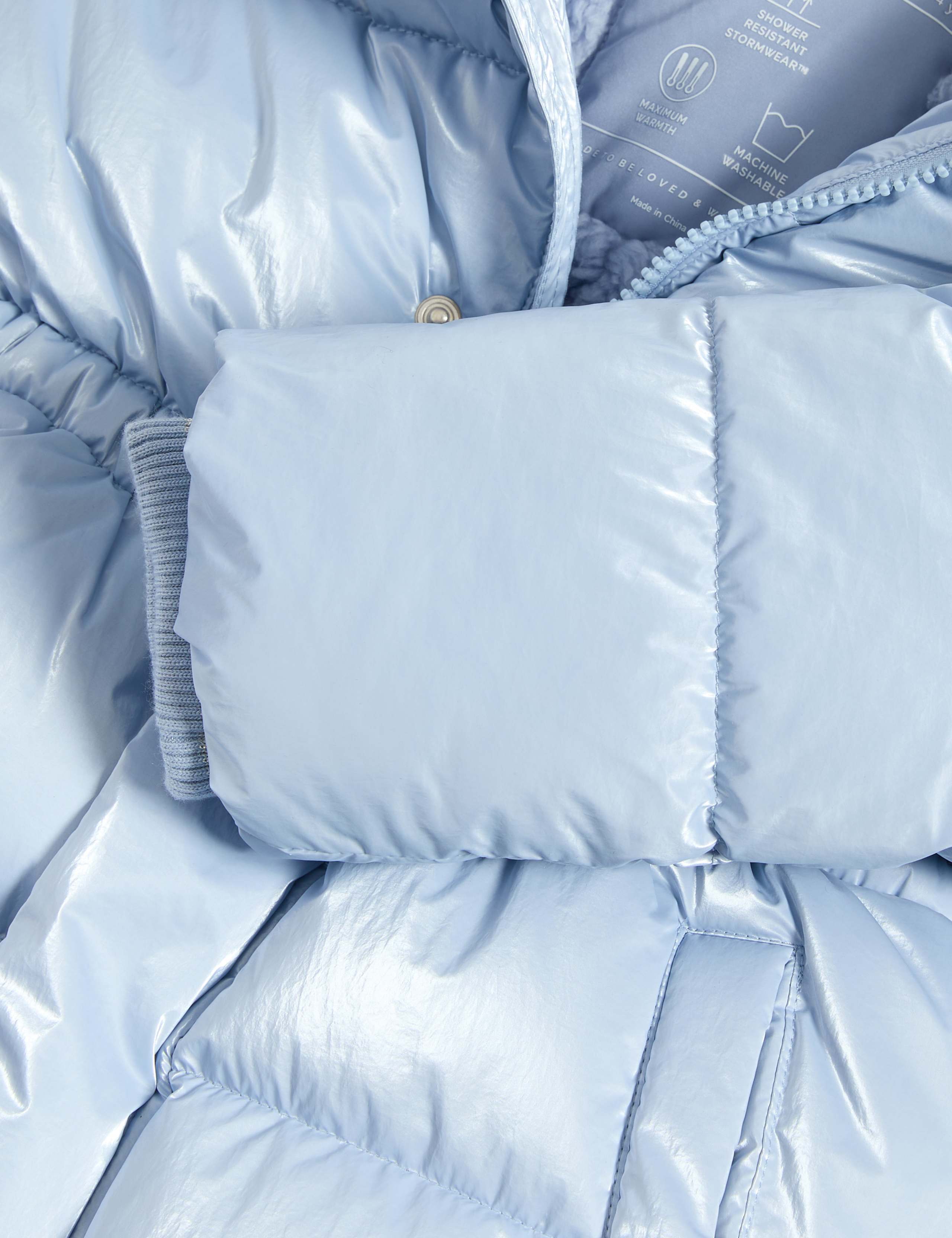 Metallic Waisted Hooded Parka (2-8 Yrs) 2 of 2