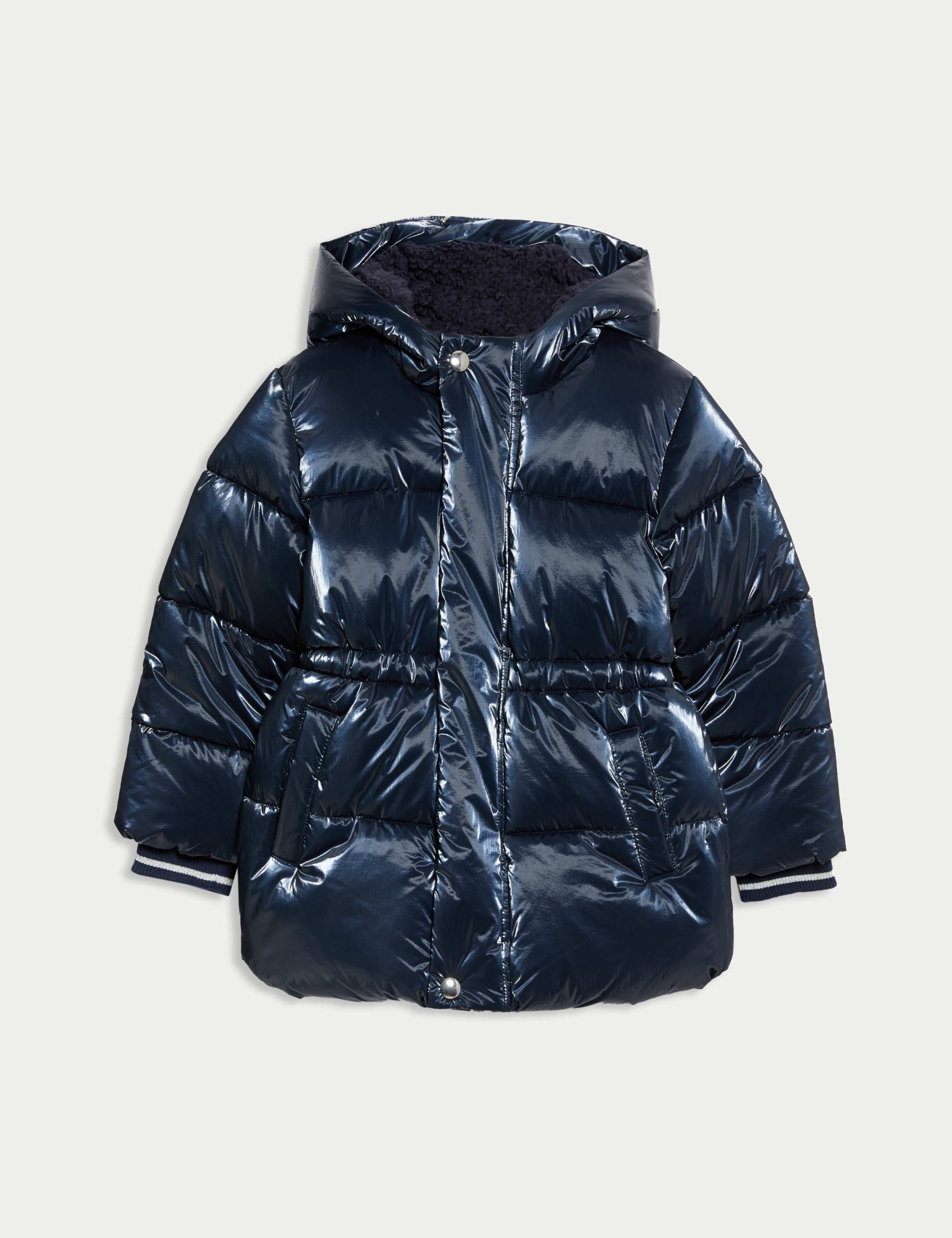 Metallic Waisted Hooded Parka (2-8 Yrs) 2 of 6